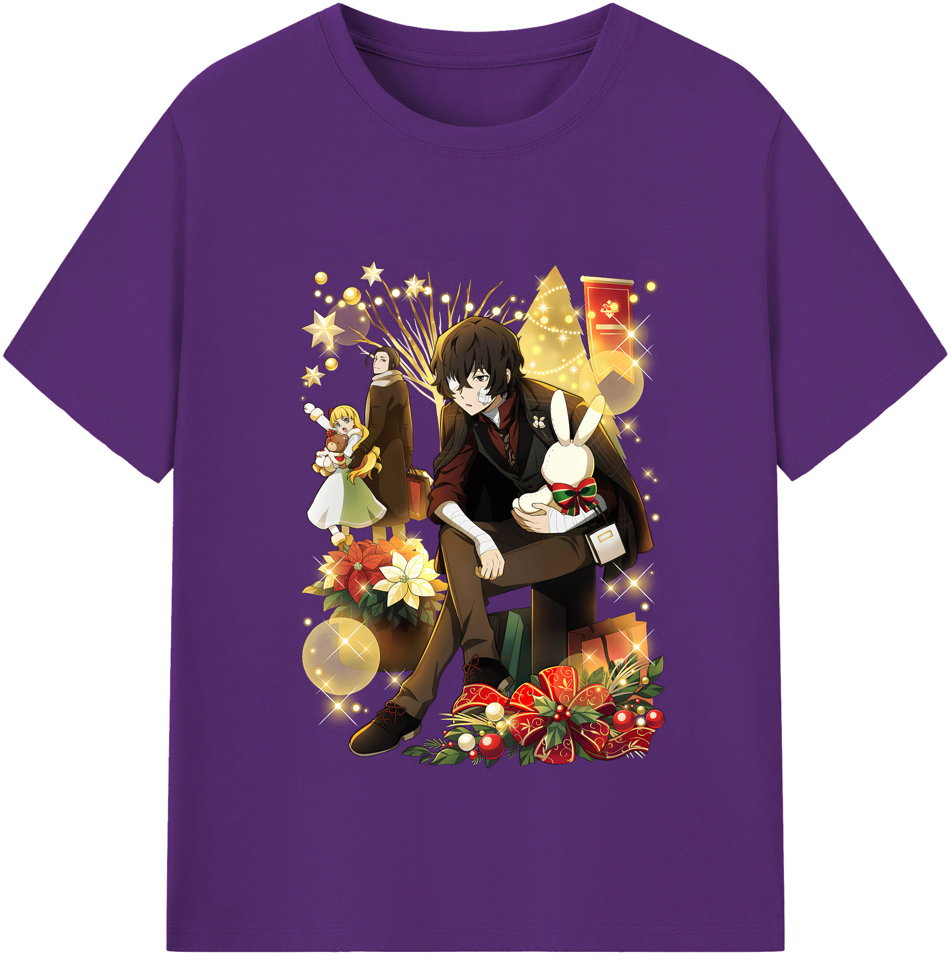 （画像用） 文豪ストレイドッグス Bungo Stray Dogs 綿100％半袖Tシャツ（フロントプリント）