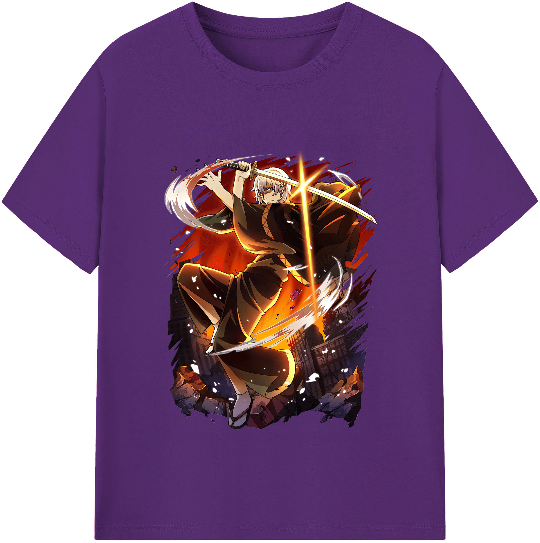 （画像用） 文豪ストレイドッグス Bungo Stray Dogs 綿100％半袖Tシャツ（フロントプリント）