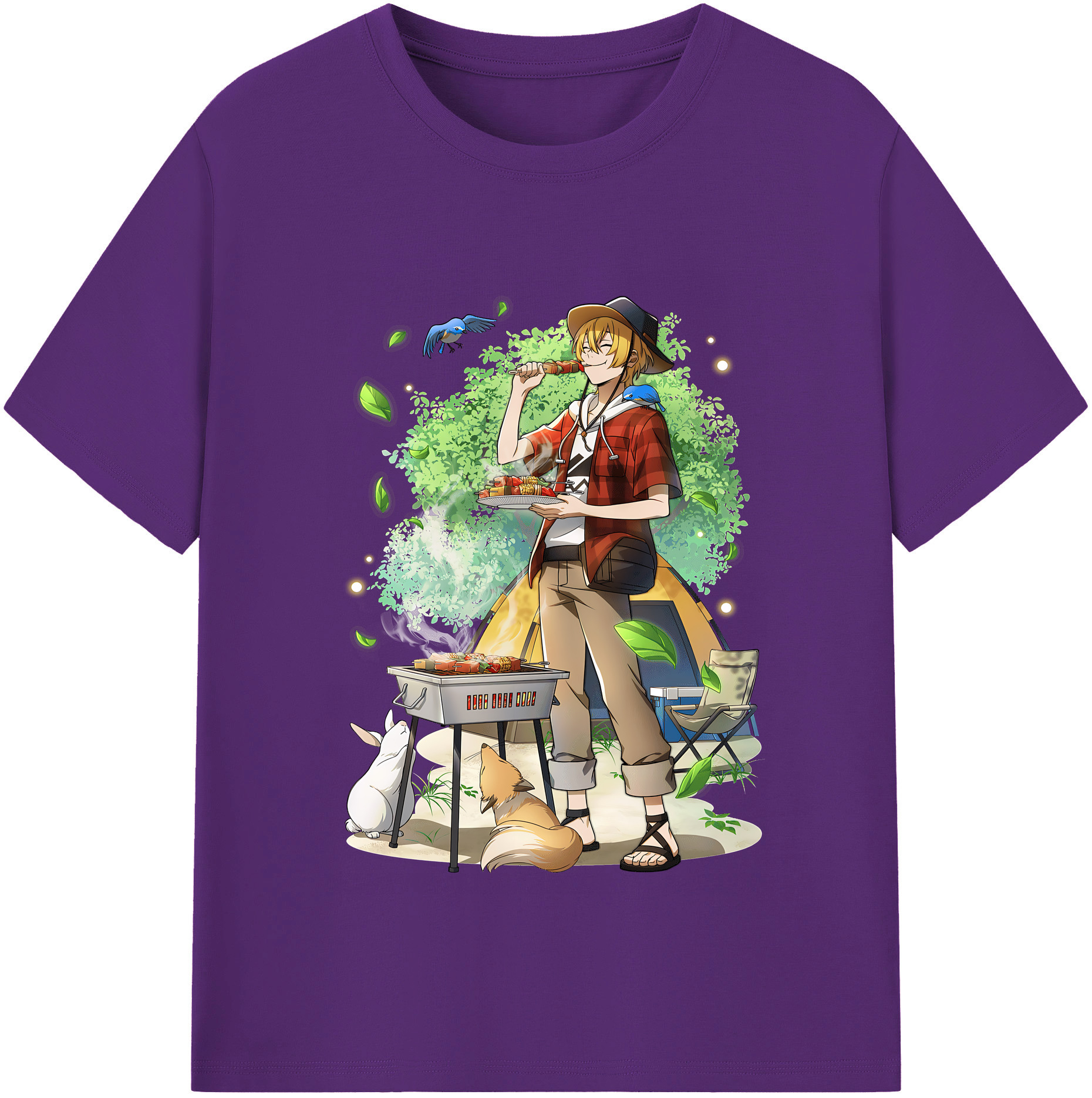 （画像用） 文豪ストレイドッグス Bungo Stray Dogs 綿100％半袖Tシャツ（フロントプリント）