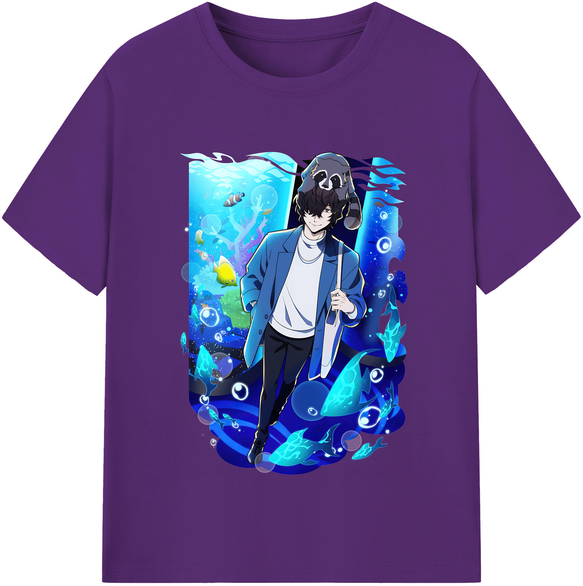 （画像用） 文豪ストレイドッグス Bungo Stray Dogs 綿100％半袖Tシャツ（フロントプリント）