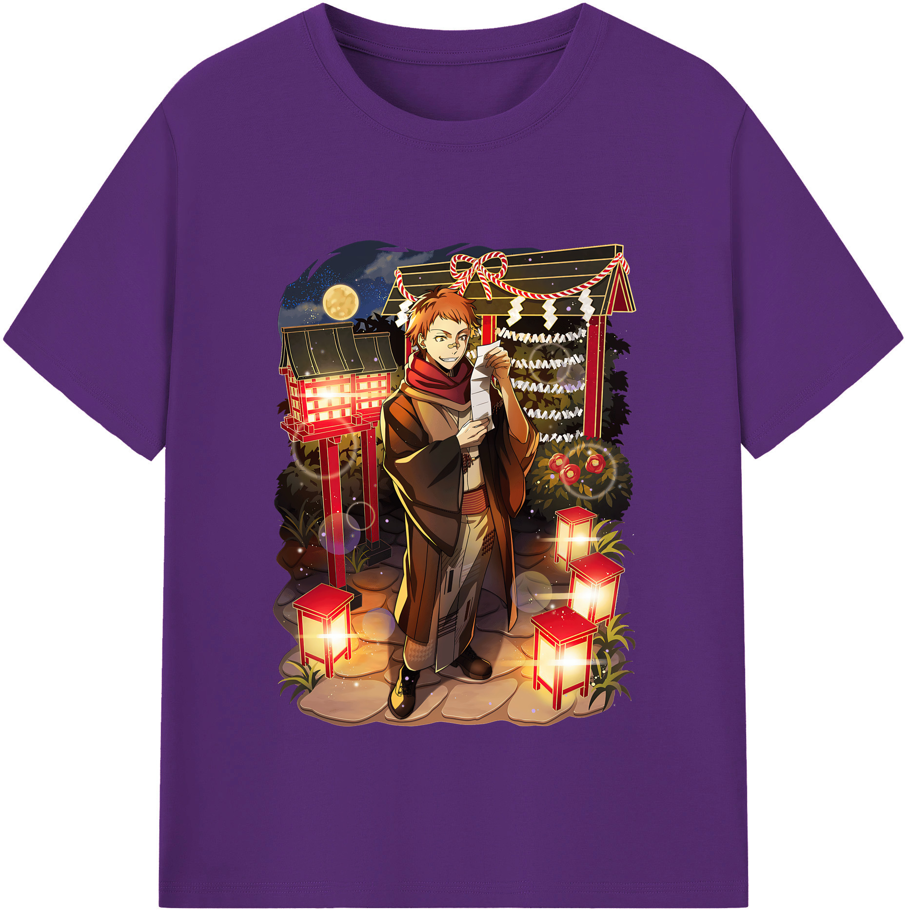 （画像用） 文豪ストレイドッグス Bungo Stray Dogs 綿100％半袖Tシャツ（フロントプリント）