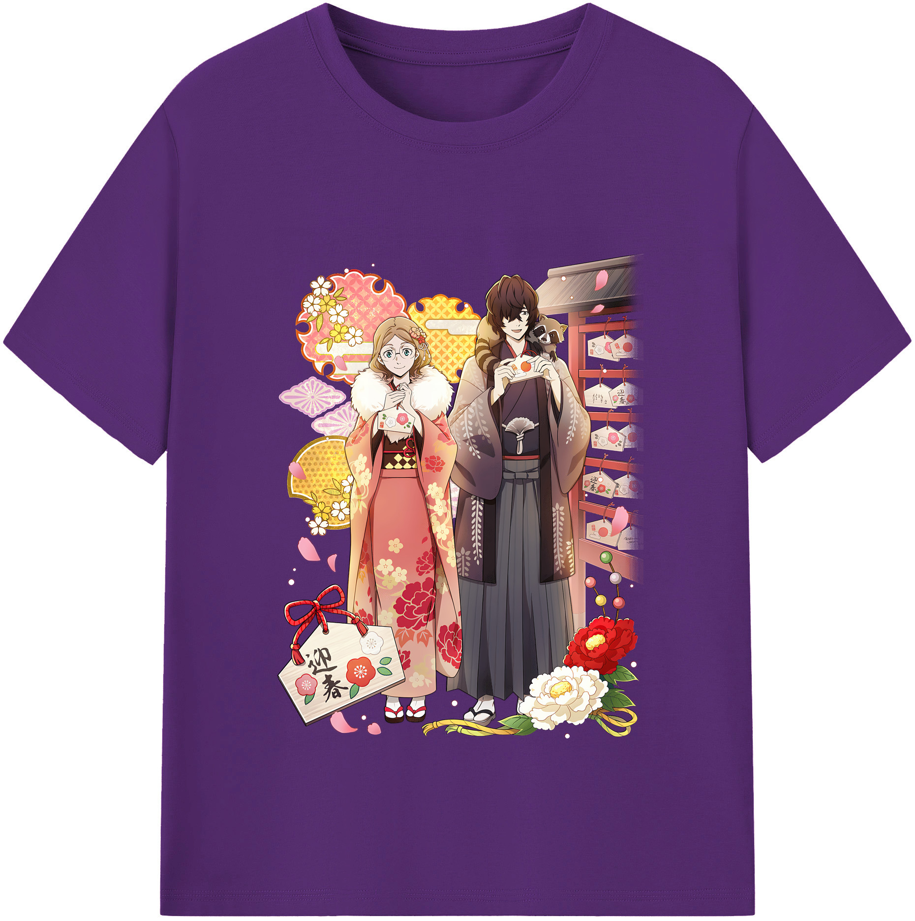 （画像用） 文豪ストレイドッグス Bungo Stray Dogs 綿100％半袖Tシャツ（フロントプリント）