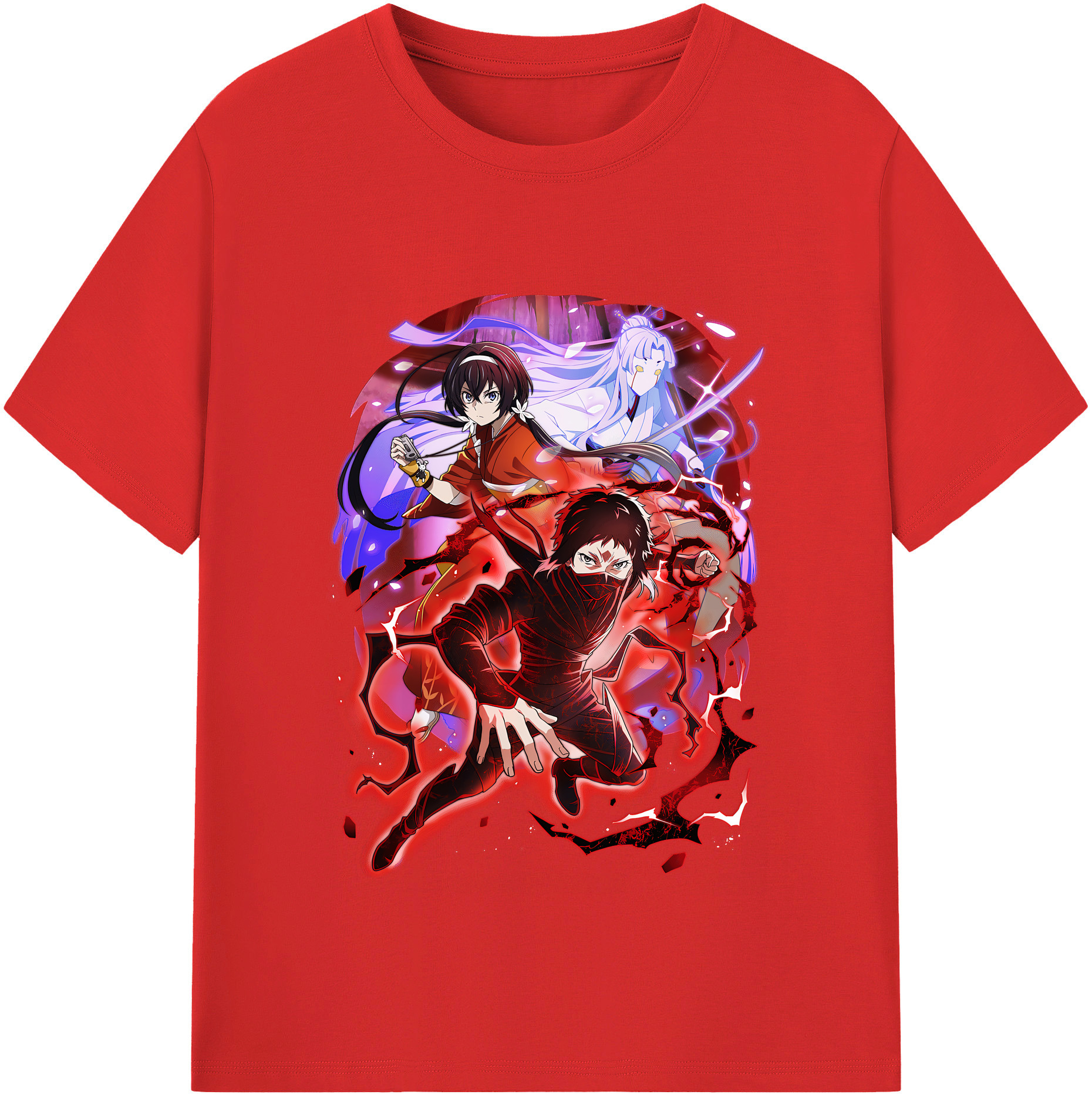 （画像用） 文豪ストレイドッグス Bungo Stray Dogs 綿100％半袖Tシャツ（フロントプリント）