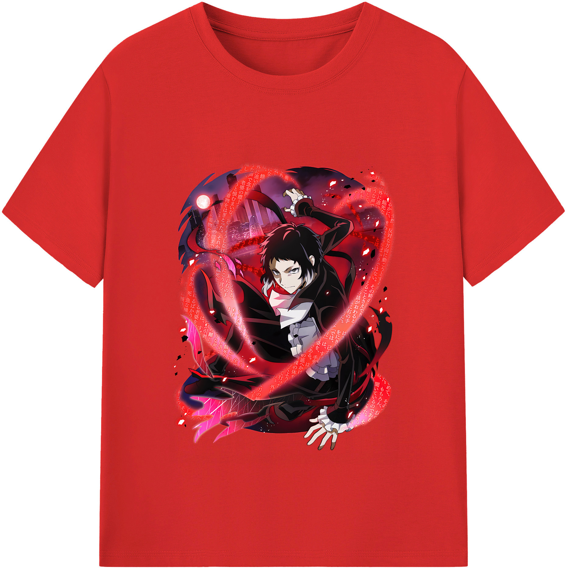 （画像用） 文豪ストレイドッグス Bungo Stray Dogs 綿100％半袖Tシャツ（フロントプリント）