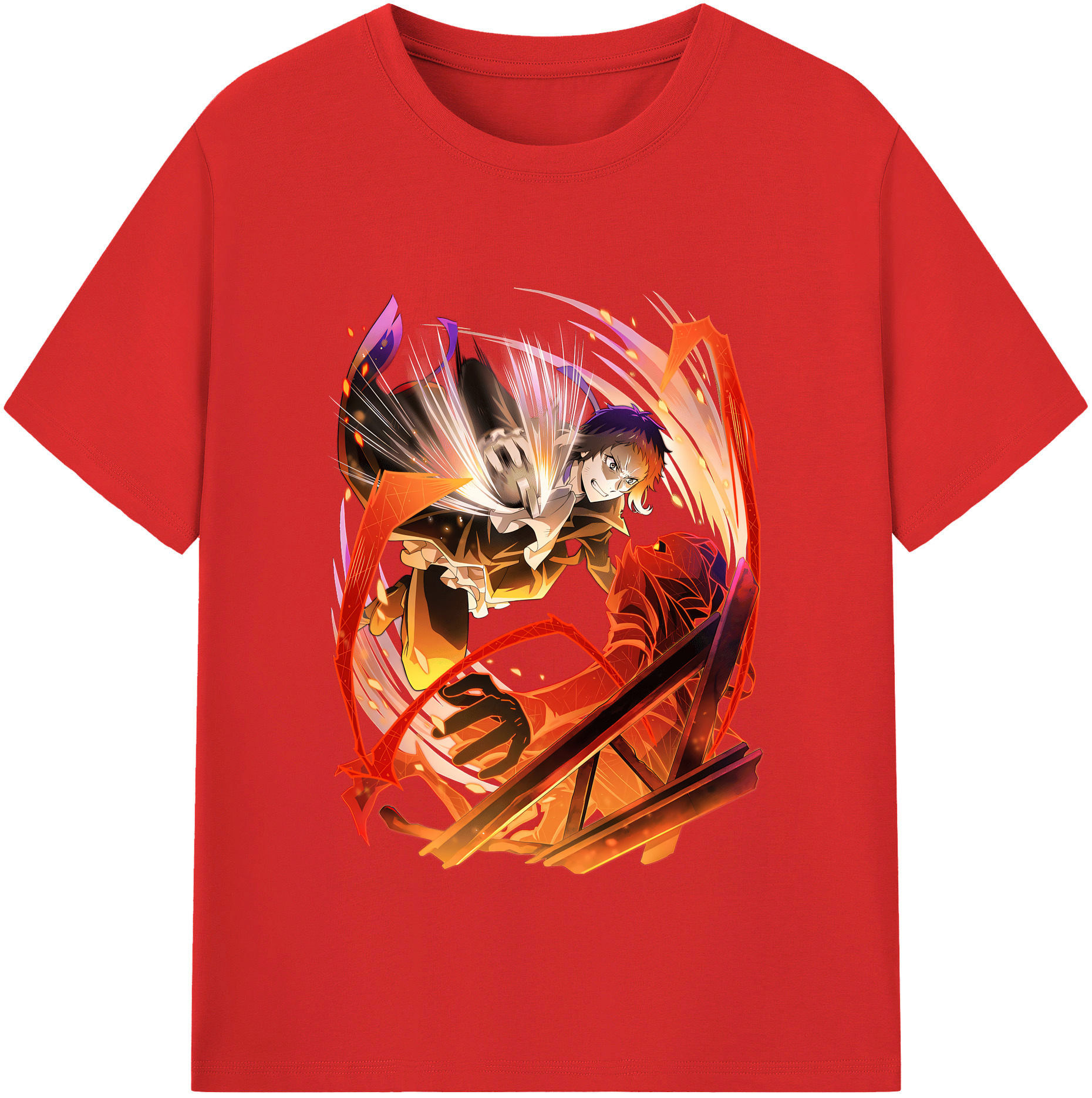 （画像用） 文豪ストレイドッグス Bungo Stray Dogs 綿100％半袖Tシャツ（フロントプリント）
