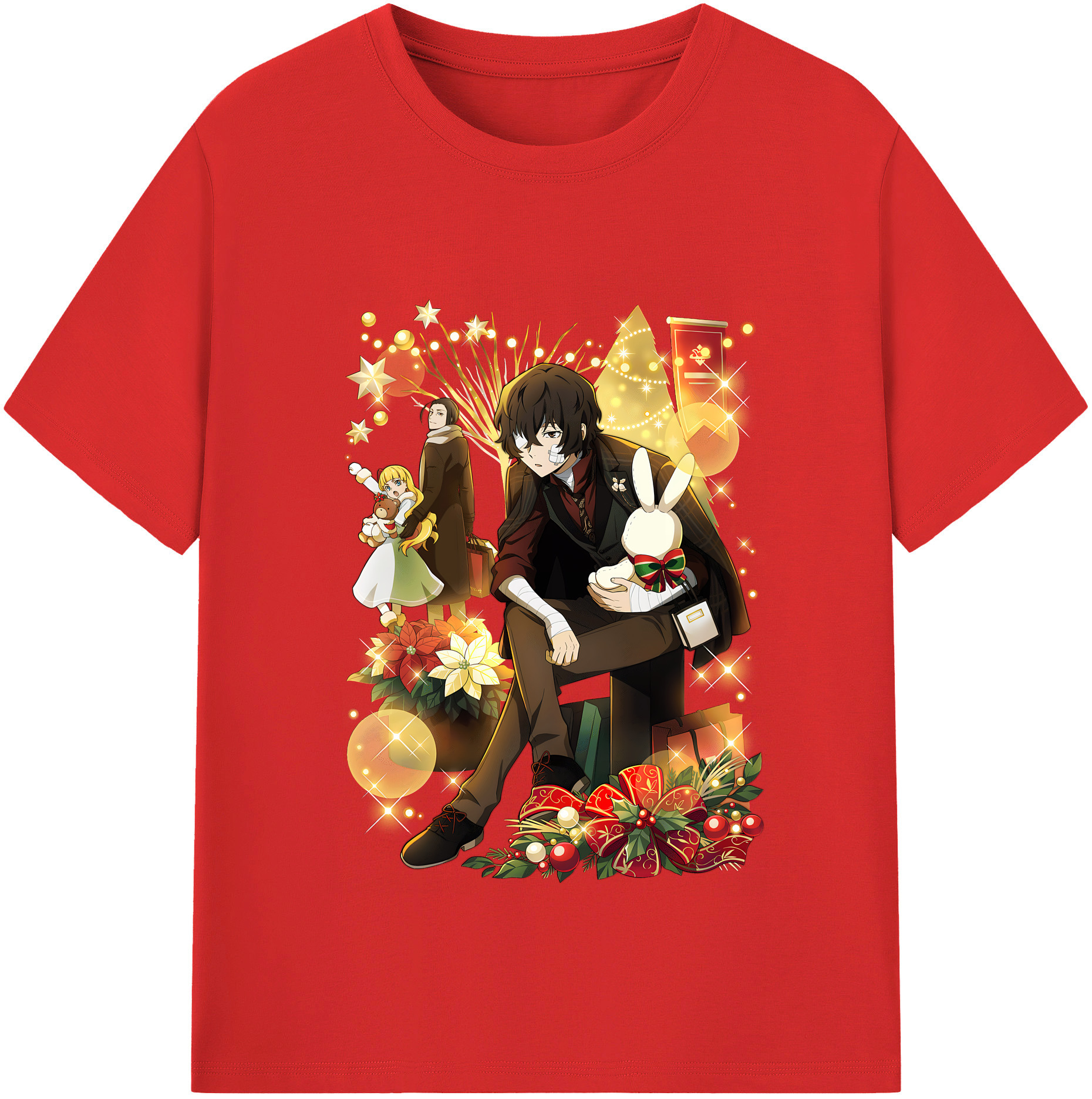 （画像用） 文豪ストレイドッグス Bungo Stray Dogs 綿100％半袖Tシャツ（フロントプリント）