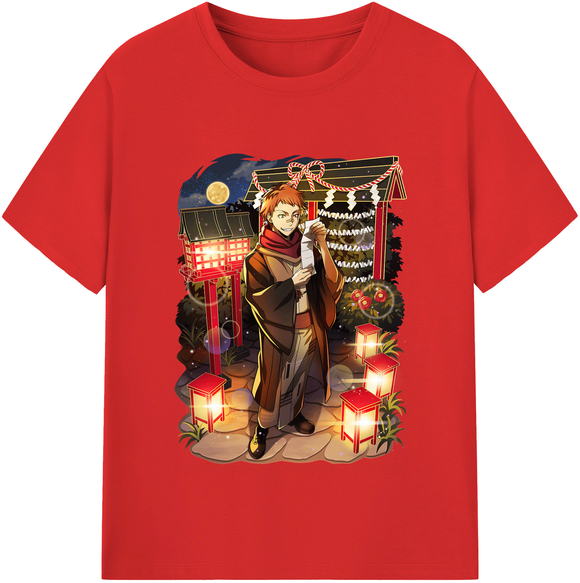 （画像用） 文豪ストレイドッグス Bungo Stray Dogs 綿100％半袖Tシャツ（フロントプリント）
