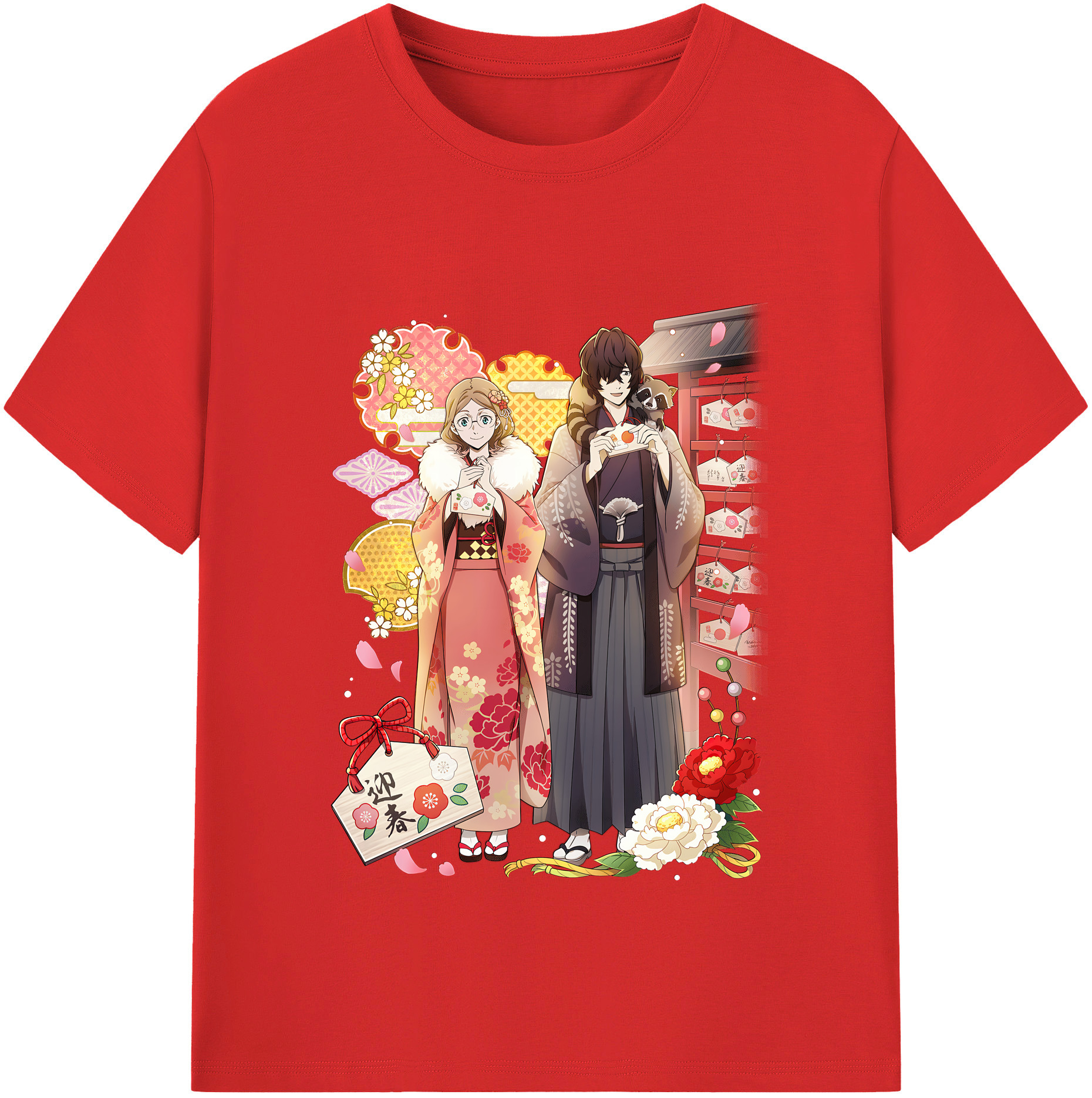 （画像用） 文豪ストレイドッグス Bungo Stray Dogs 綿100％半袖Tシャツ（フロントプリント）