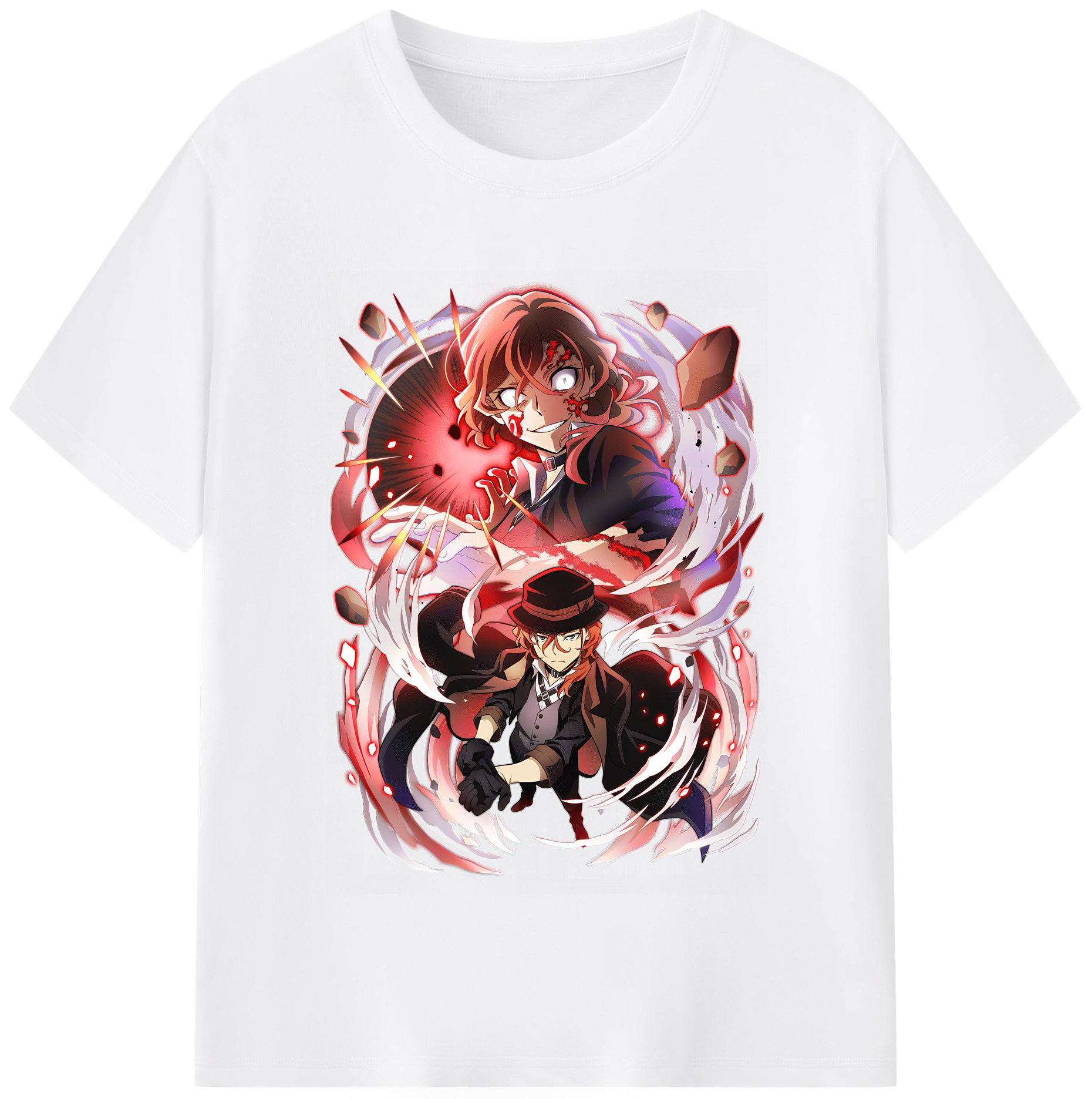 （画像用） 文豪ストレイドッグス Bungo Stray Dogs 綿100％半袖Tシャツ（フロントプリント）