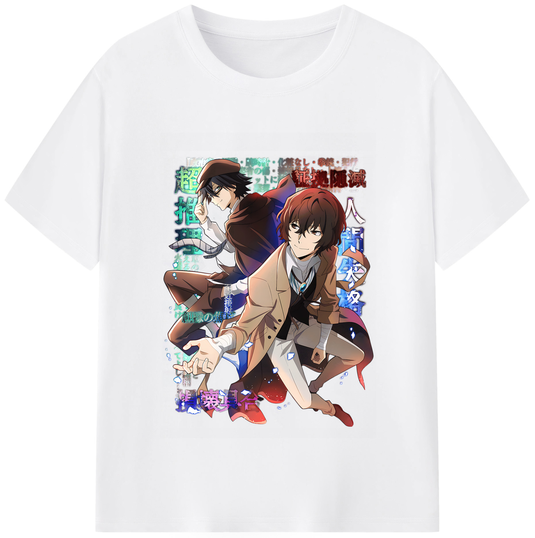（画像用） 文豪ストレイドッグス Bungo Stray Dogs 綿100％半袖Tシャツ（フロントプリント）