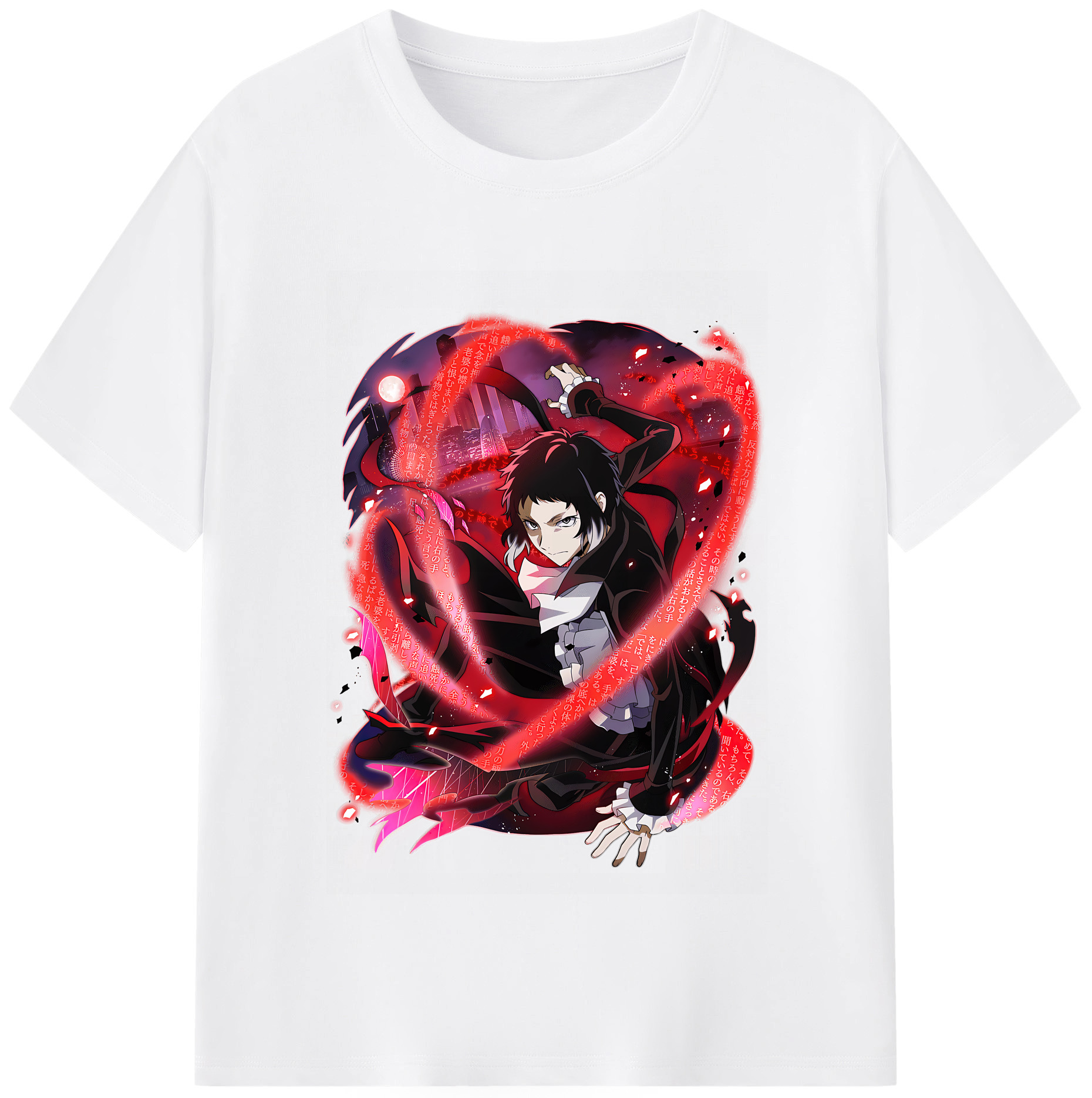 （画像用） 文豪ストレイドッグス Bungo Stray Dogs 綿100％半袖Tシャツ（フロントプリント）