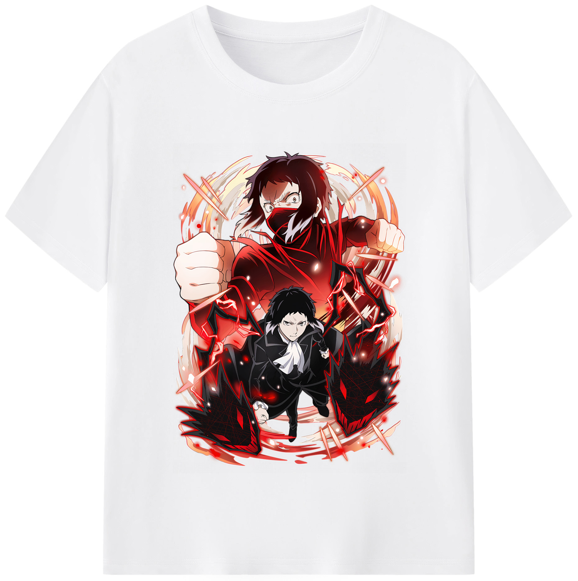（画像用） 文豪ストレイドッグス Bungo Stray Dogs 綿100％半袖Tシャツ（フロントプリント）
