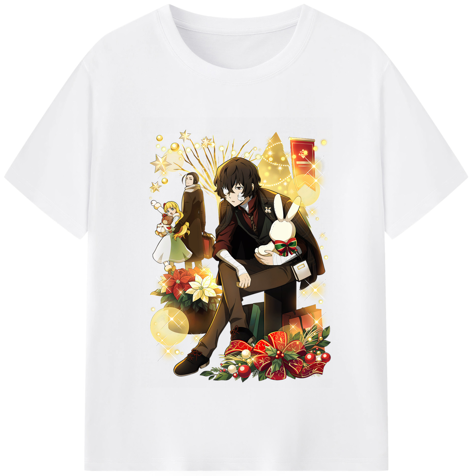 （画像用） 文豪ストレイドッグス Bungo Stray Dogs 綿100％半袖Tシャツ（フロントプリント）