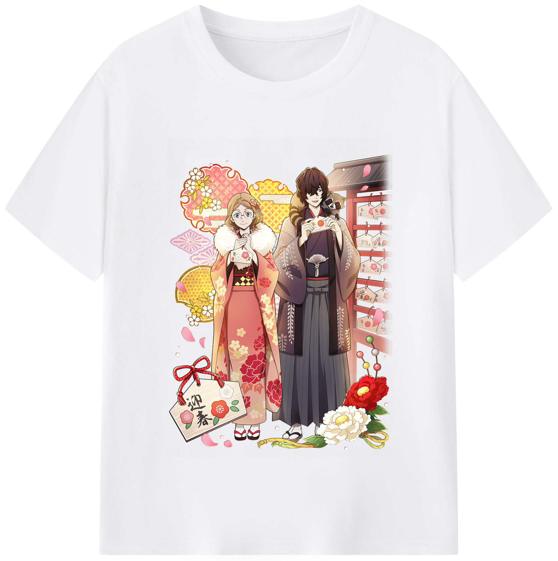 （画像用） 文豪ストレイドッグス Bungo Stray Dogs 綿100％半袖Tシャツ（フロントプリント）