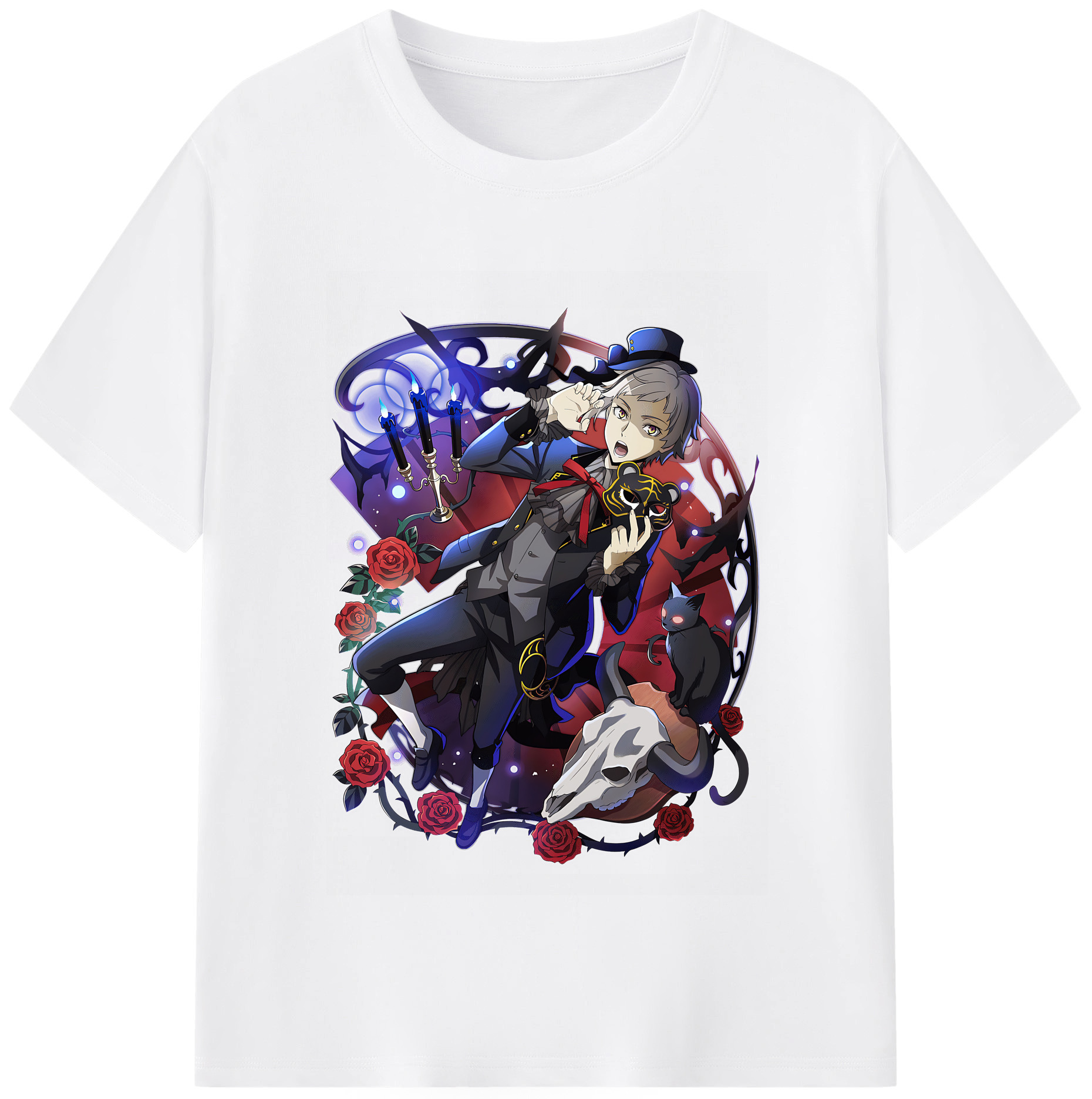 （画像用） 文豪ストレイドッグス Bungo Stray Dogs 綿100％半袖Tシャツ（フロントプリント）