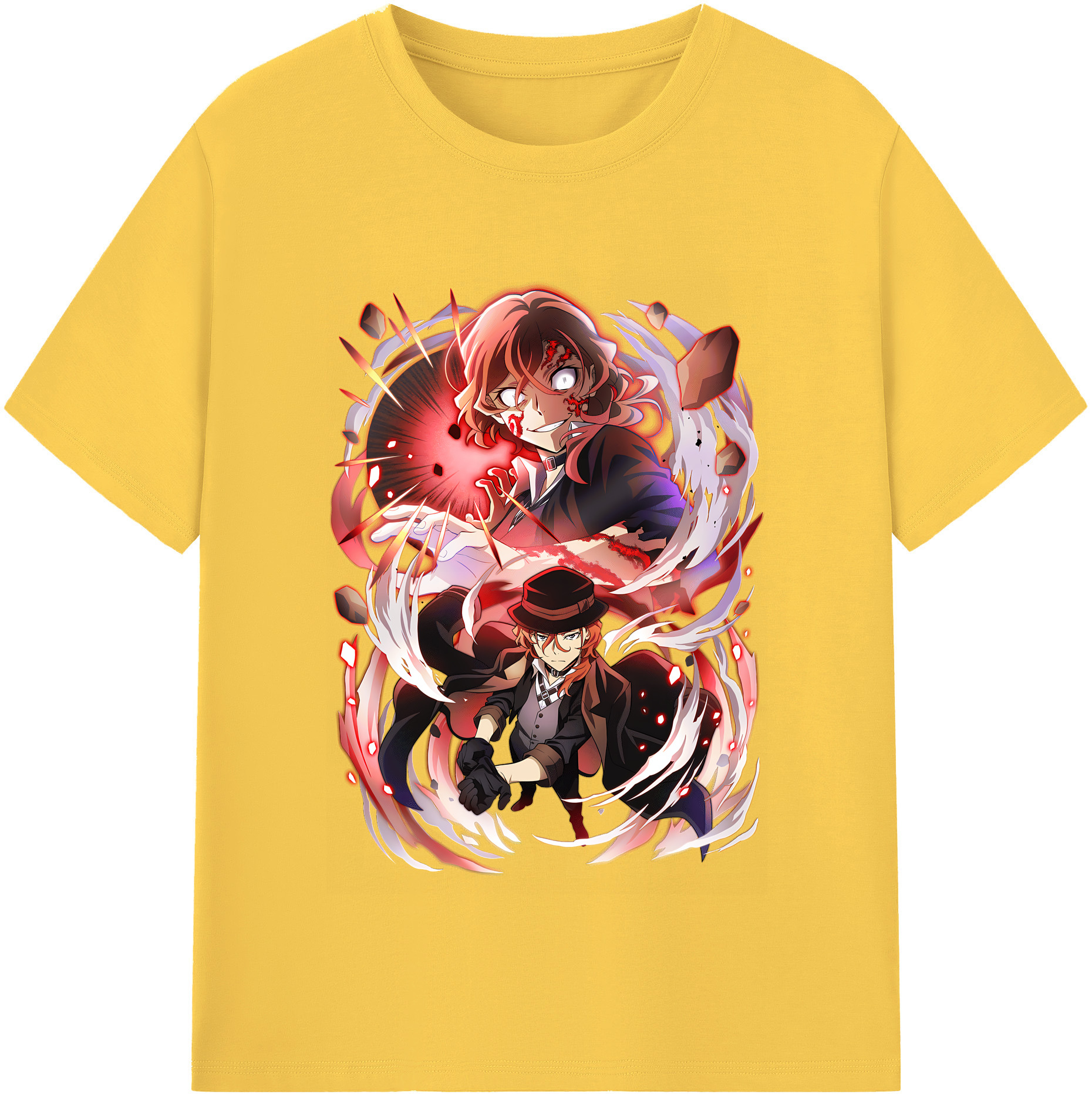 （画像用） 文豪ストレイドッグス Bungo Stray Dogs 綿100％半袖Tシャツ（フロントプリント）