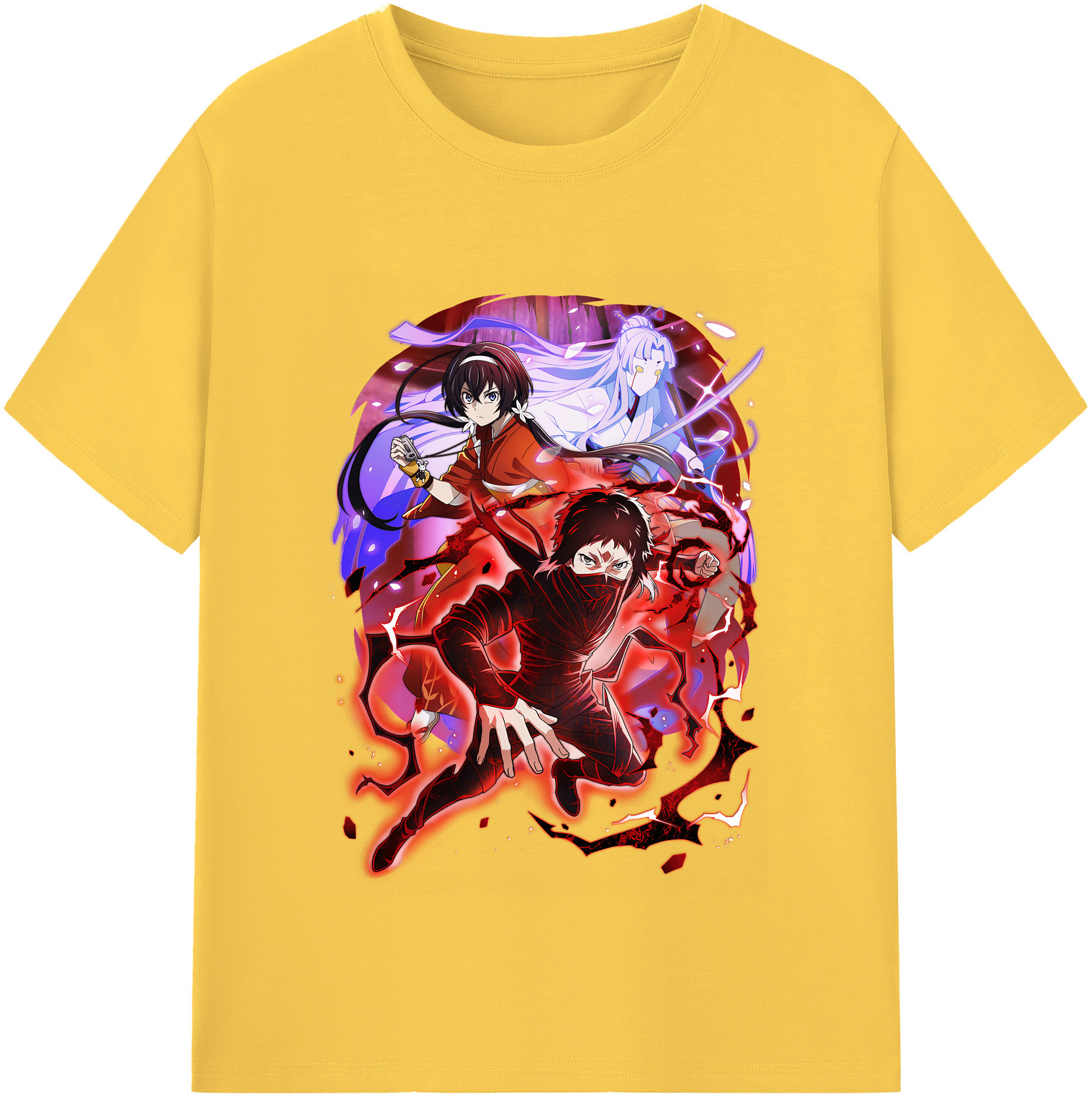 （画像用） 文豪ストレイドッグス Bungo Stray Dogs 綿100％半袖Tシャツ（フロントプリント）