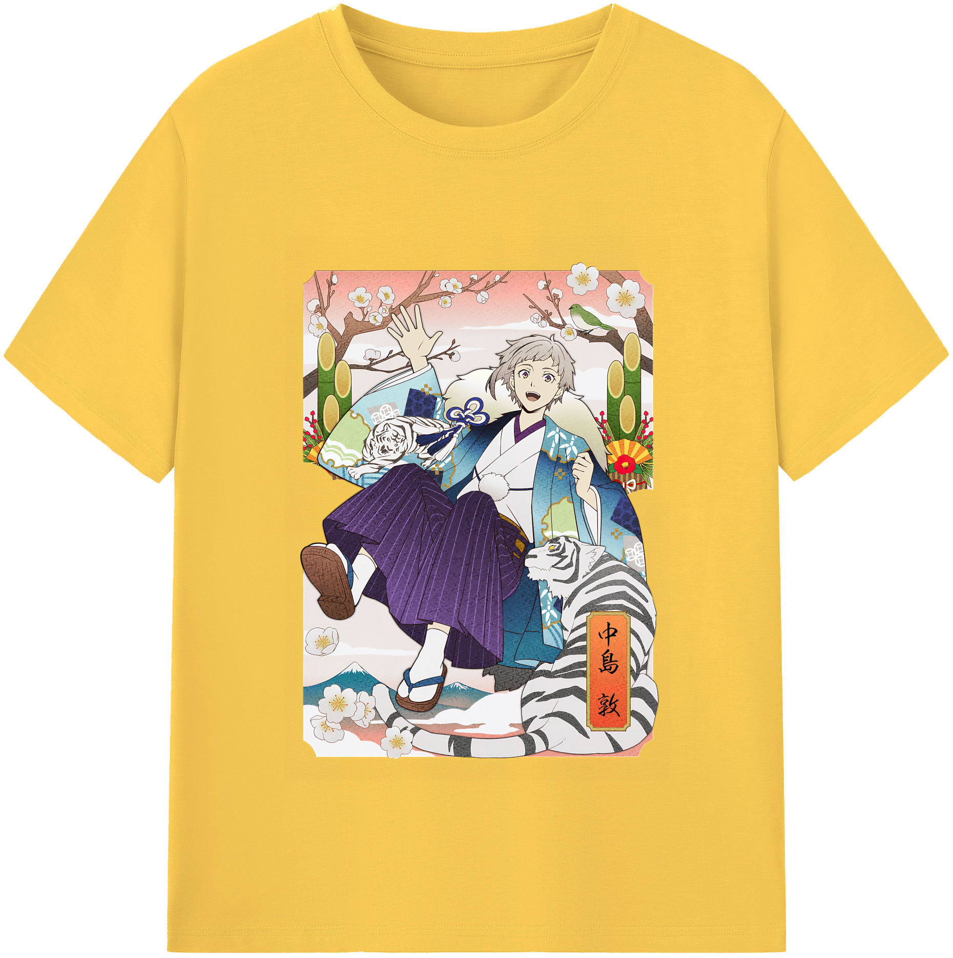 （画像用） 文豪ストレイドッグス Bungo Stray Dogs 綿100％半袖Tシャツ（フロントプリント）