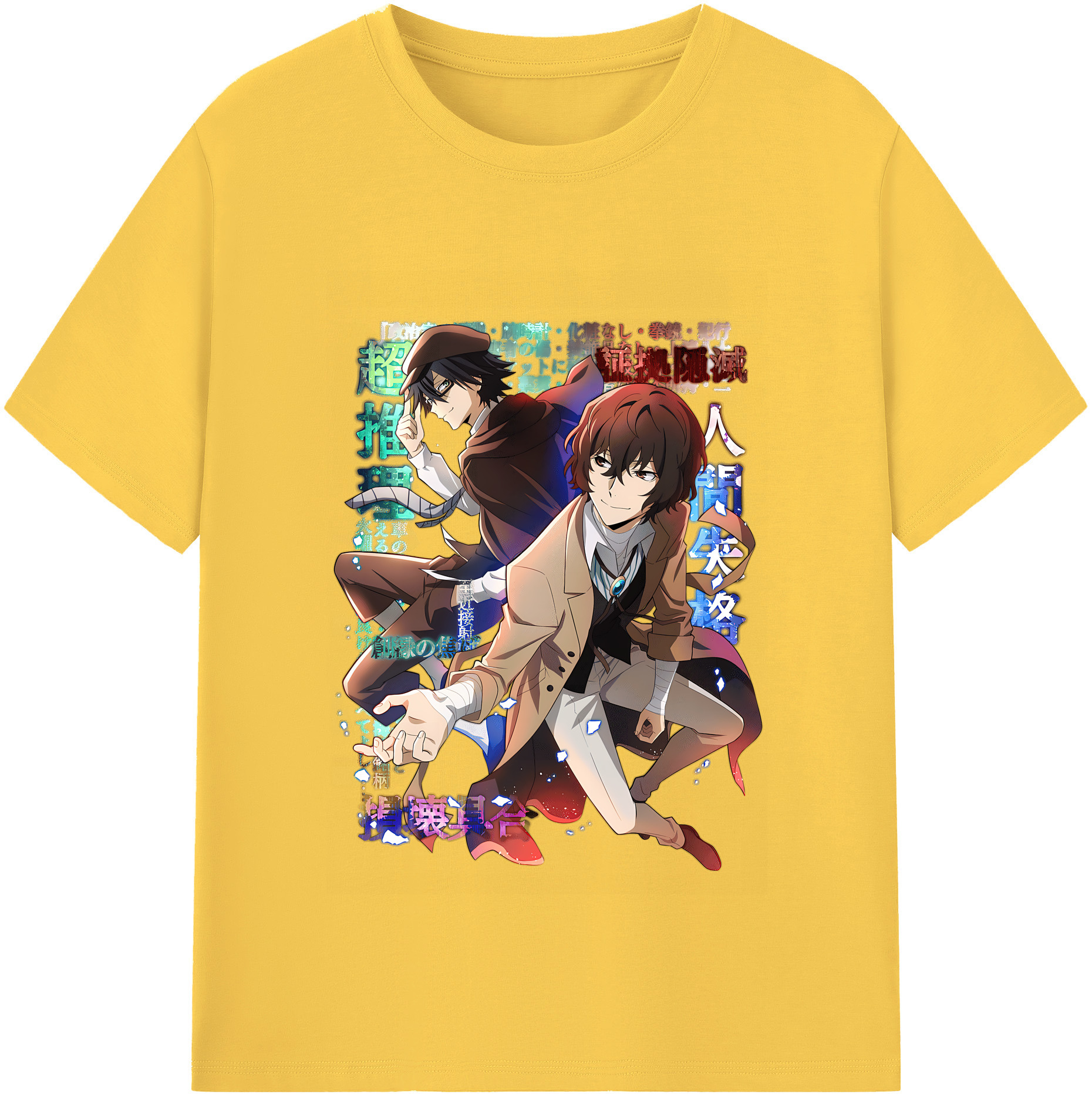 （画像用） 文豪ストレイドッグス Bungo Stray Dogs 綿100％半袖Tシャツ（フロントプリント）