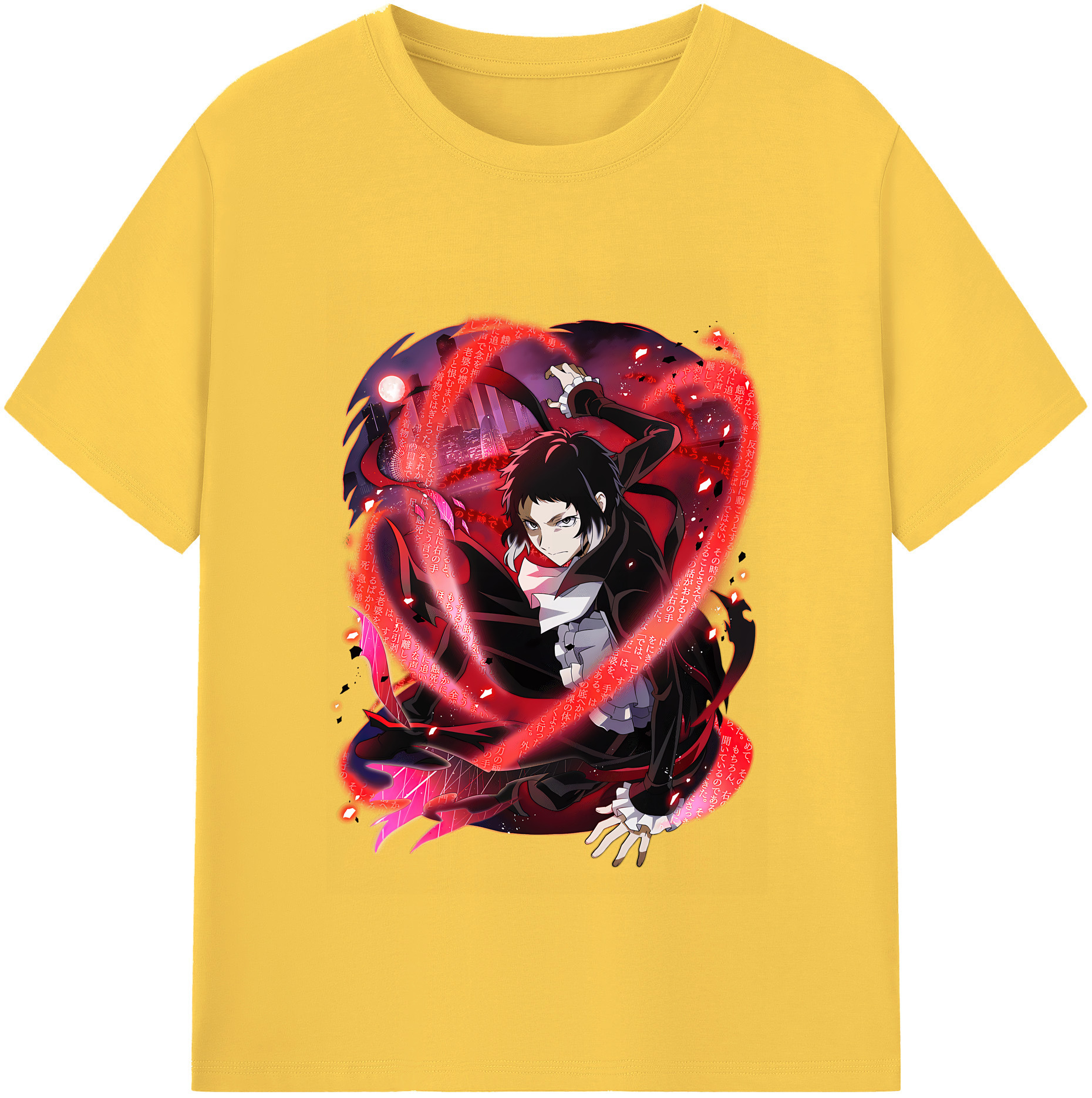 （画像用） 文豪ストレイドッグス Bungo Stray Dogs 綿100％半袖Tシャツ（フロントプリント）