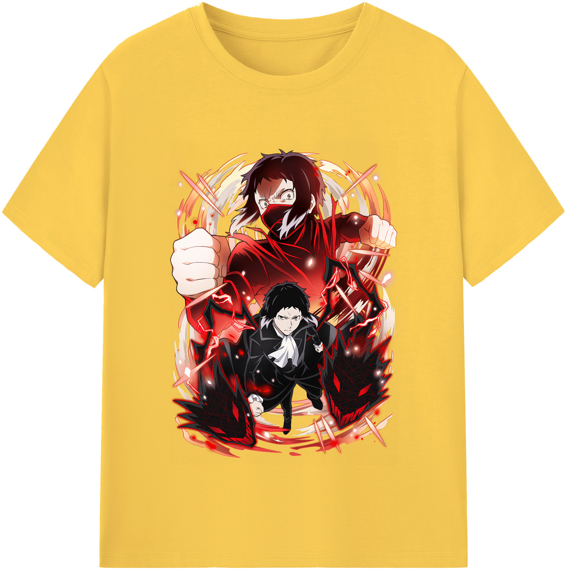 （画像用） 文豪ストレイドッグス Bungo Stray Dogs 綿100％半袖Tシャツ（フロントプリント）