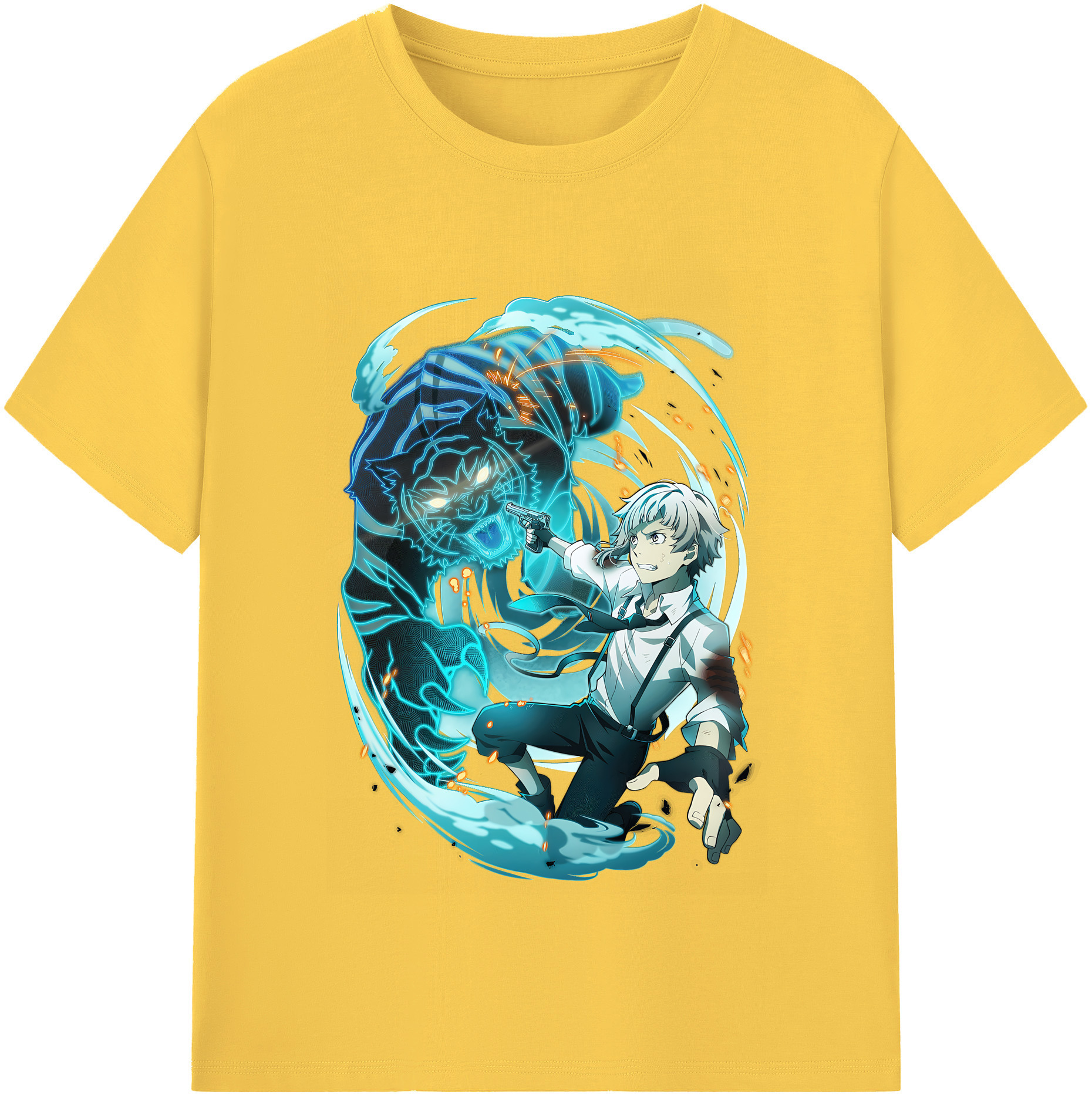 （画像用） 文豪ストレイドッグス Bungo Stray Dogs 綿100％半袖Tシャツ（フロントプリント）