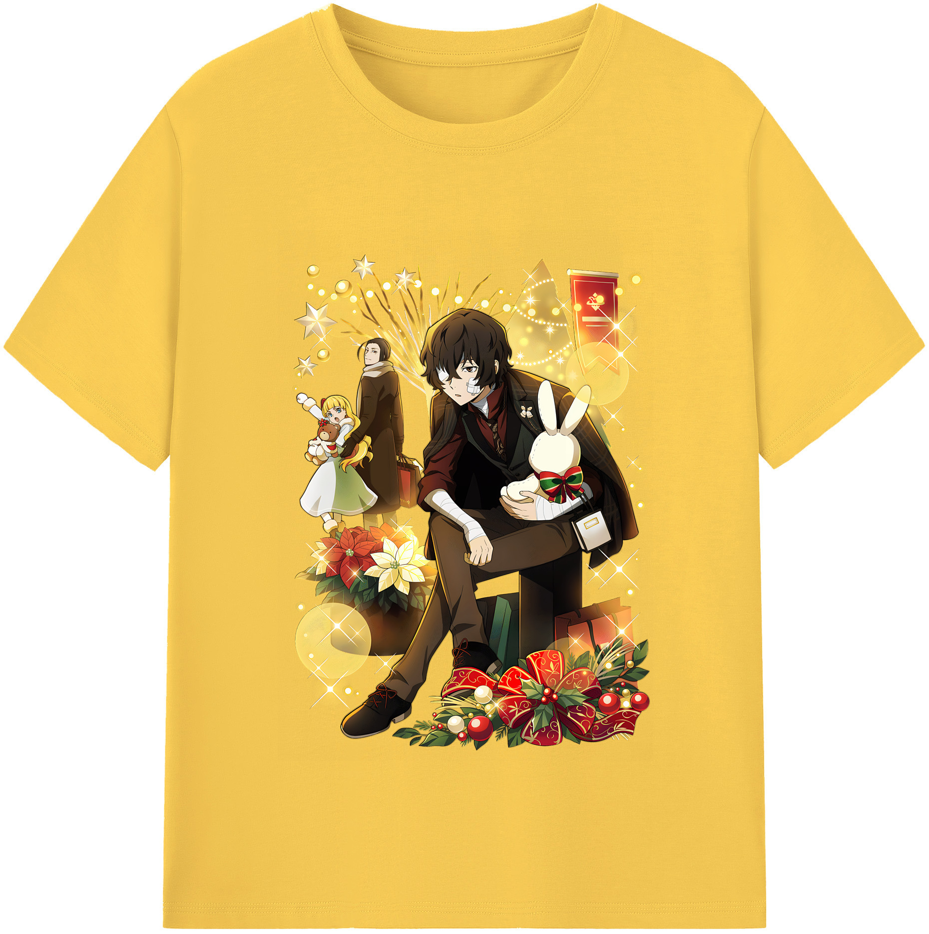 （画像用） 文豪ストレイドッグス Bungo Stray Dogs 綿100％半袖Tシャツ（フロントプリント）