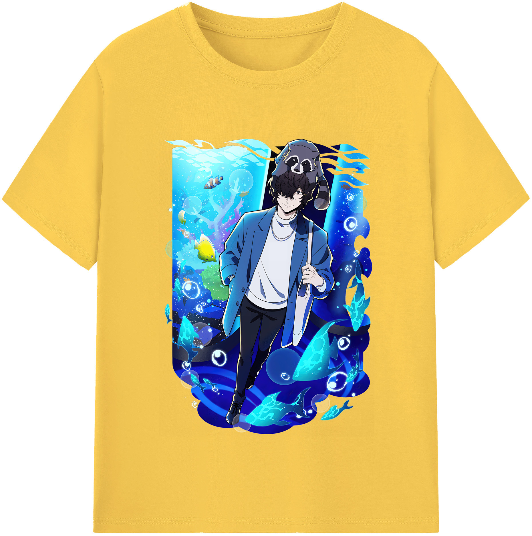 （画像用） 文豪ストレイドッグス Bungo Stray Dogs 綿100％半袖Tシャツ（フロントプリント）