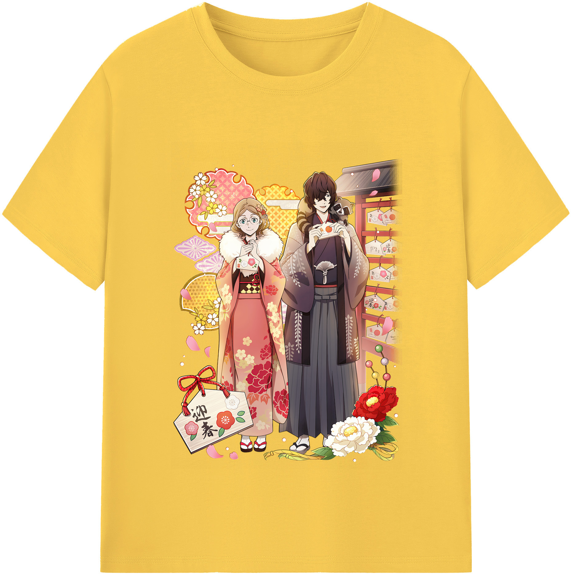 （画像用） 文豪ストレイドッグス Bungo Stray Dogs 綿100％半袖Tシャツ（フロントプリント）