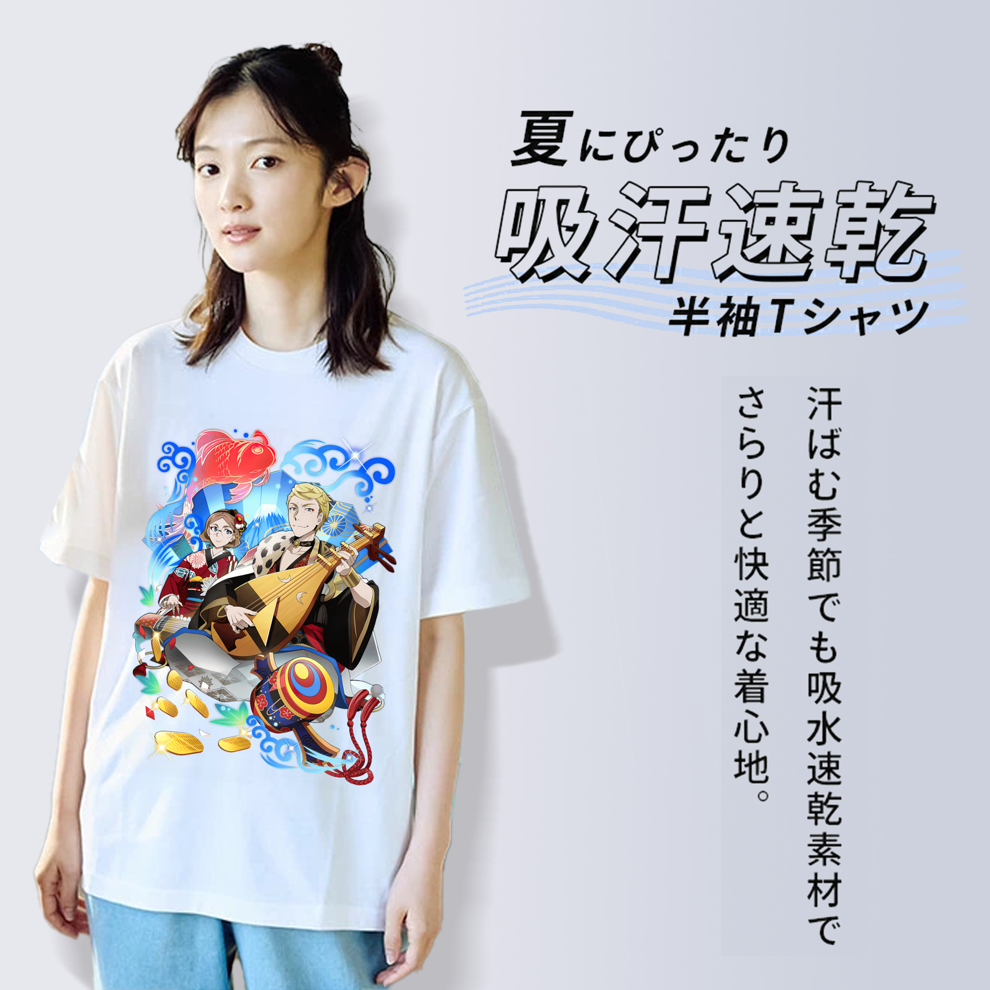文豪ストレイドッグス Bungo Stray Dogs 綿100％半袖Tシャツ（フロントプリント）