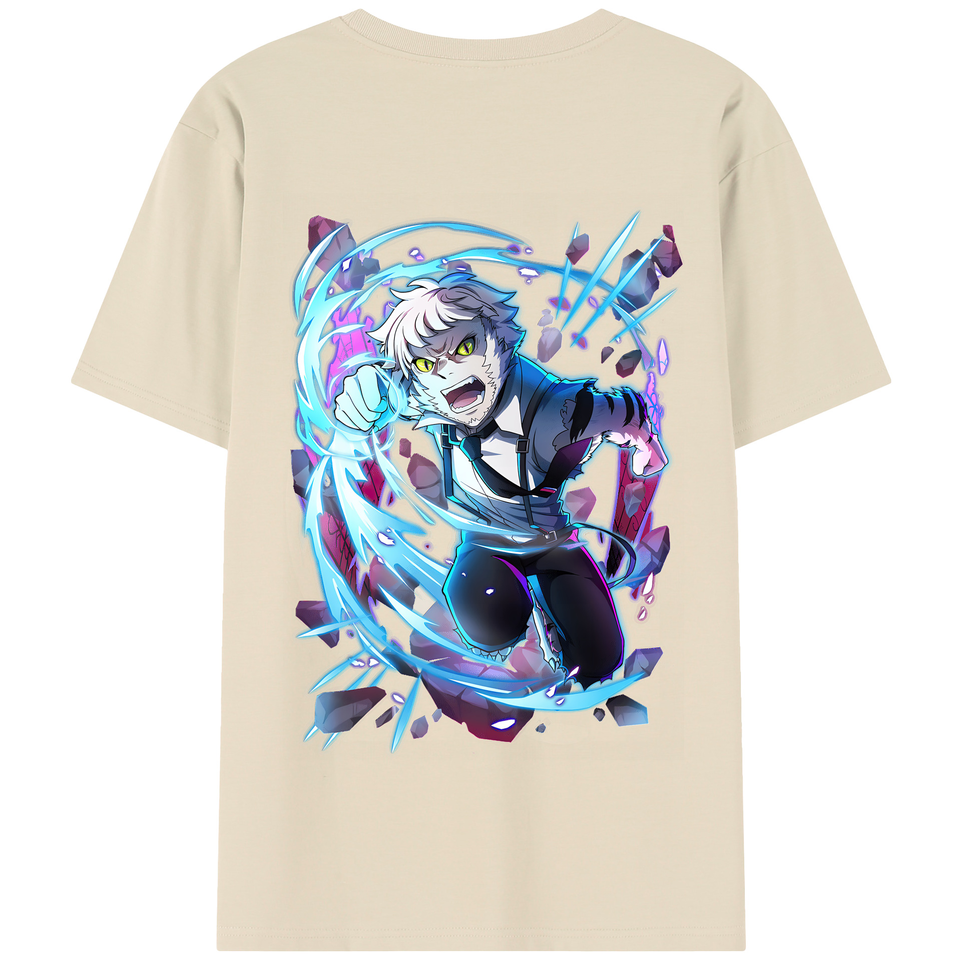 （画像用） 文豪ストレイドッグス Bungo Stray Dogs 綿100％半袖Tシャツ（背面プリント）