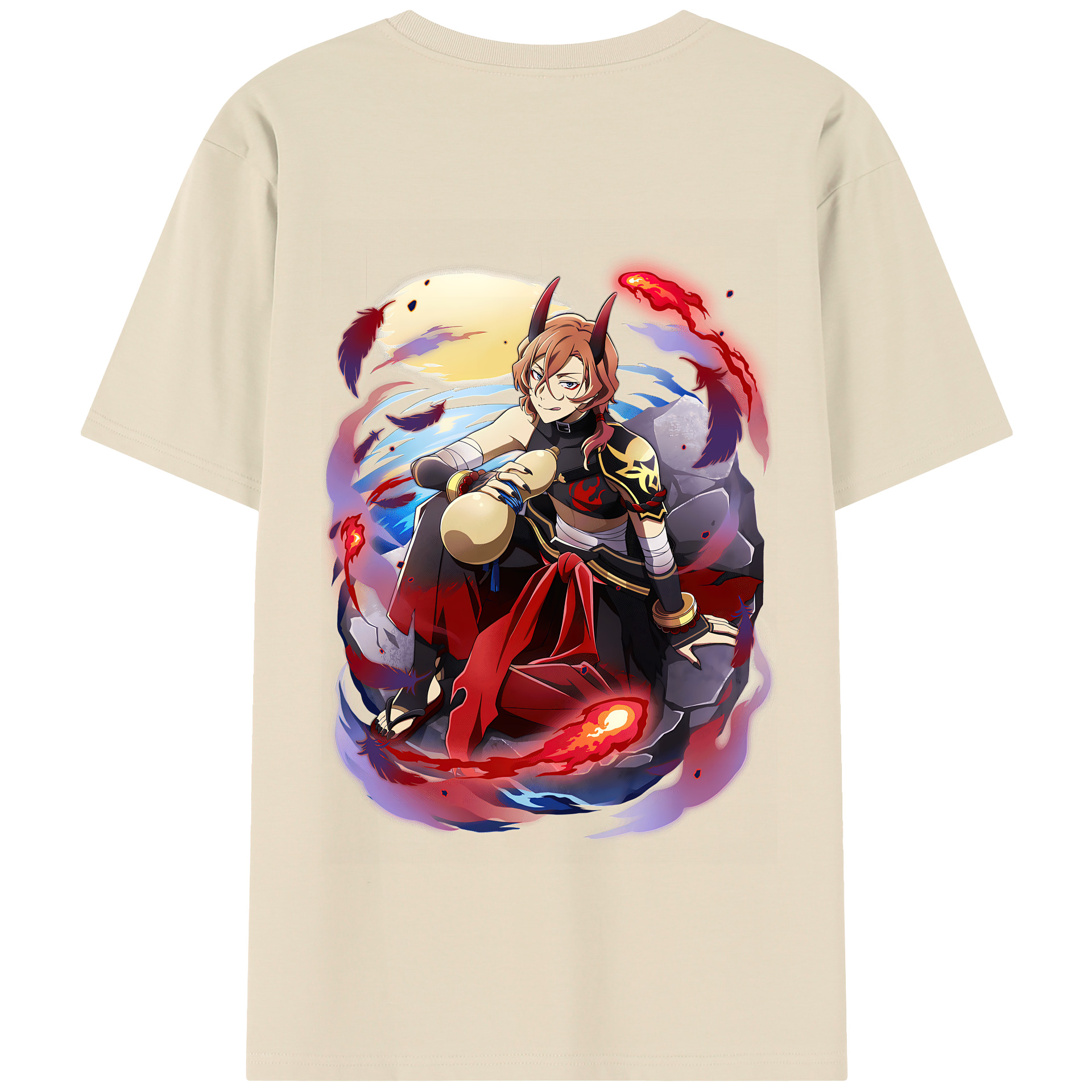 （画像用） 文豪ストレイドッグス Bungo Stray Dogs 綿100％半袖Tシャツ（背面プリント）