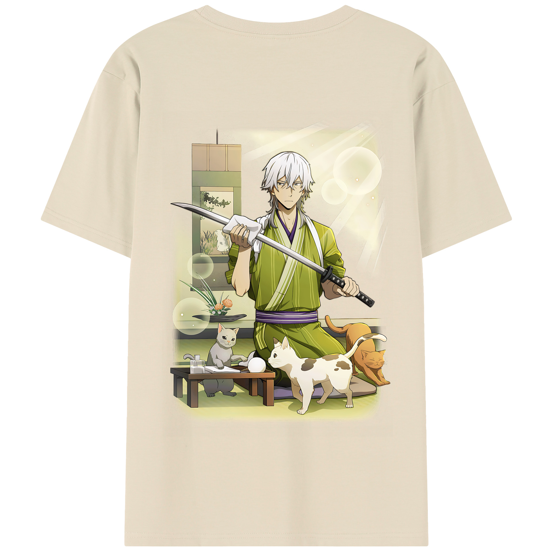 （画像用） 文豪ストレイドッグス Bungo Stray Dogs 綿100％半袖Tシャツ（背面プリント）