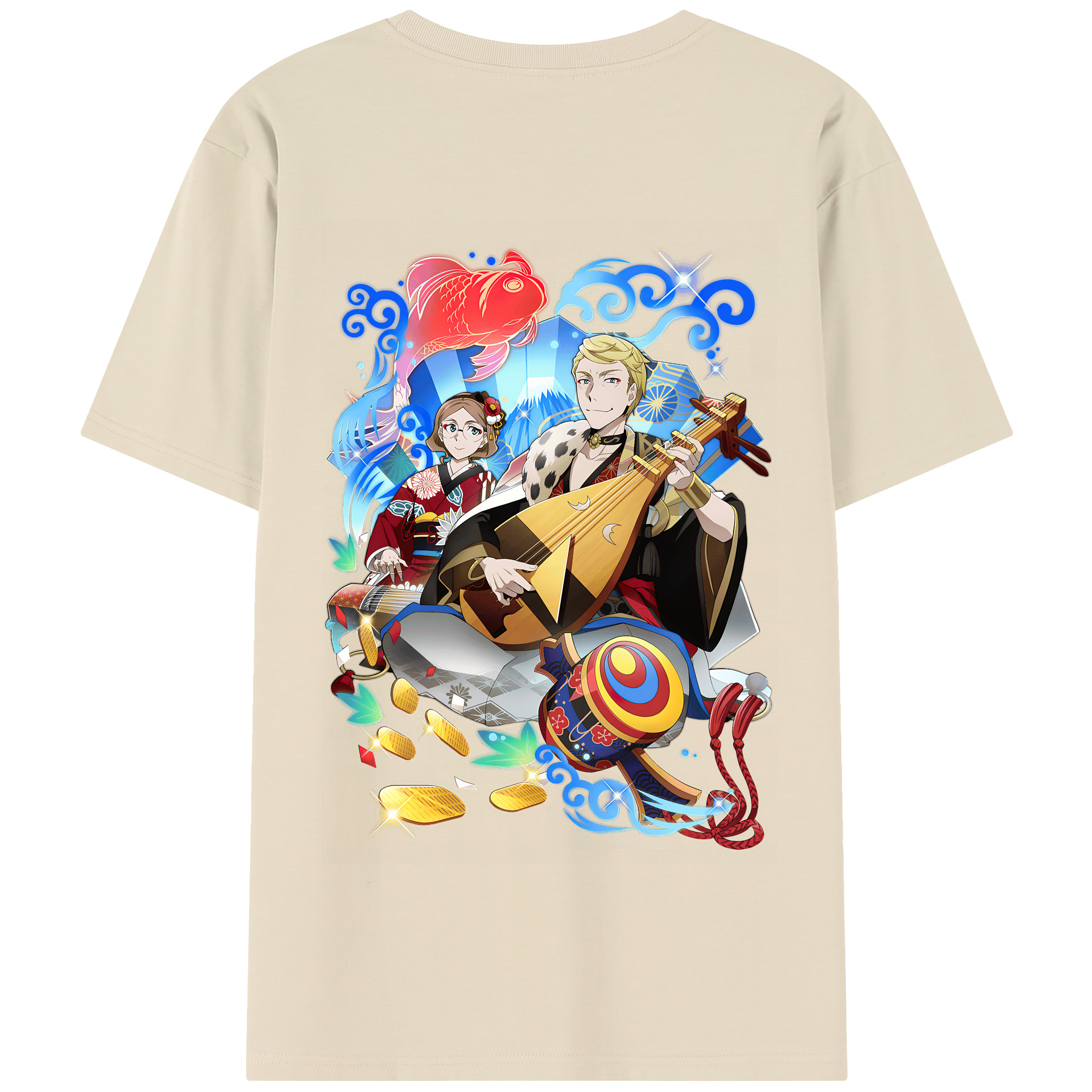 （画像用） 文豪ストレイドッグス Bungo Stray Dogs 綿100％半袖Tシャツ（背面プリント）