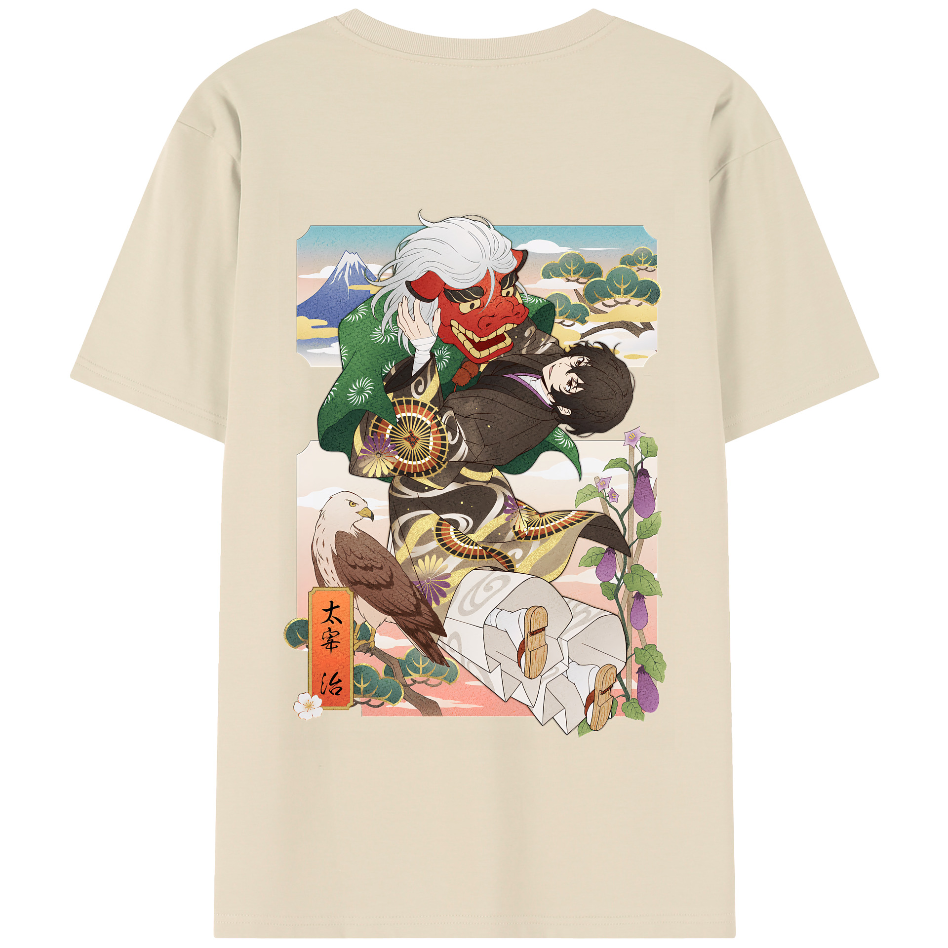 （画像用） 文豪ストレイドッグス Bungo Stray Dogs 綿100％半袖Tシャツ（背面プリント）