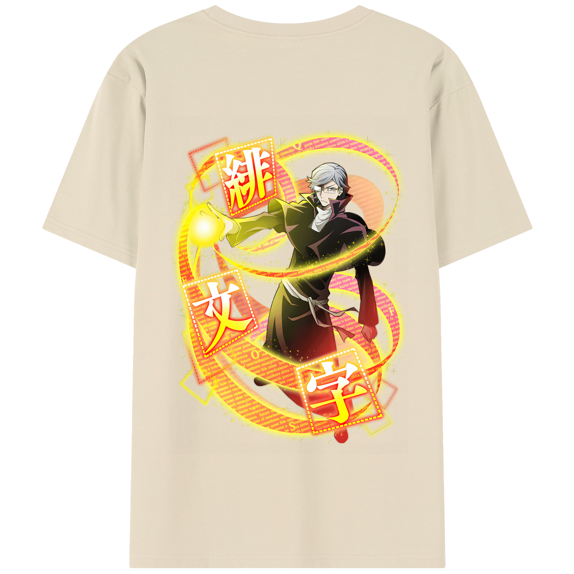 （画像用） 文豪ストレイドッグス Bungo Stray Dogs 綿100％半袖Tシャツ（背面プリント）