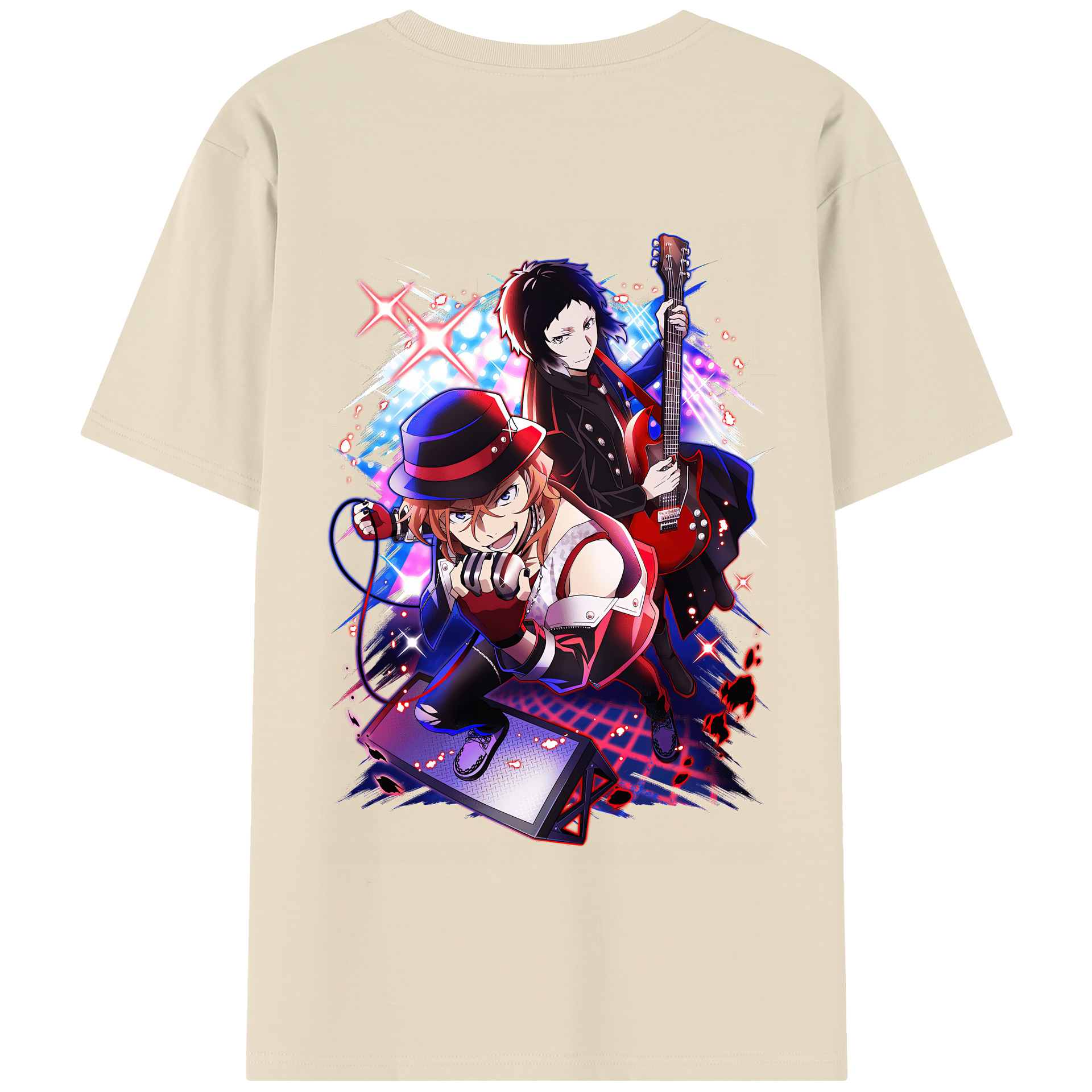 （画像用） 文豪ストレイドッグス Bungo Stray Dogs 綿100％半袖Tシャツ（背面プリント）