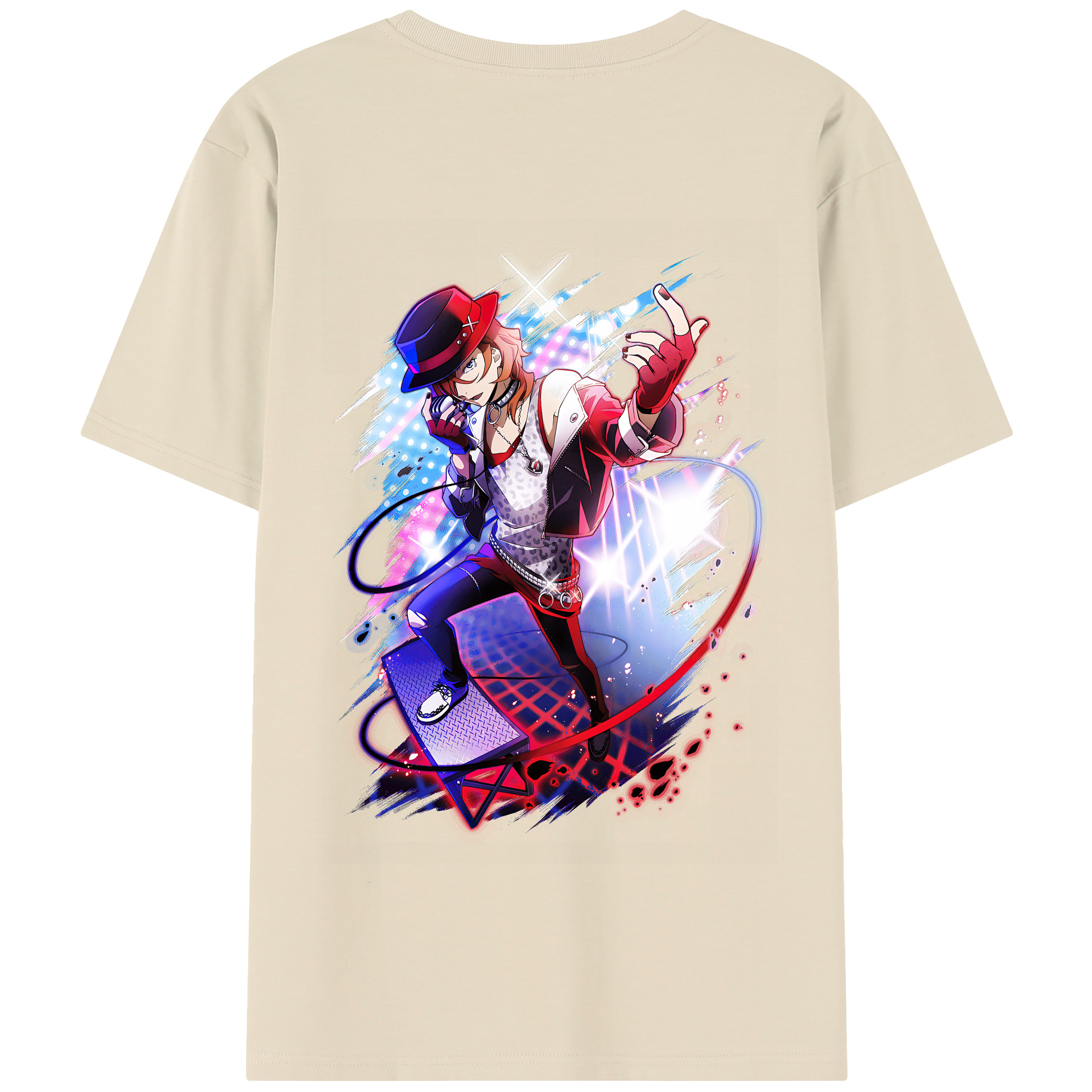 （画像用） 文豪ストレイドッグス Bungo Stray Dogs 綿100％半袖Tシャツ（背面プリント）