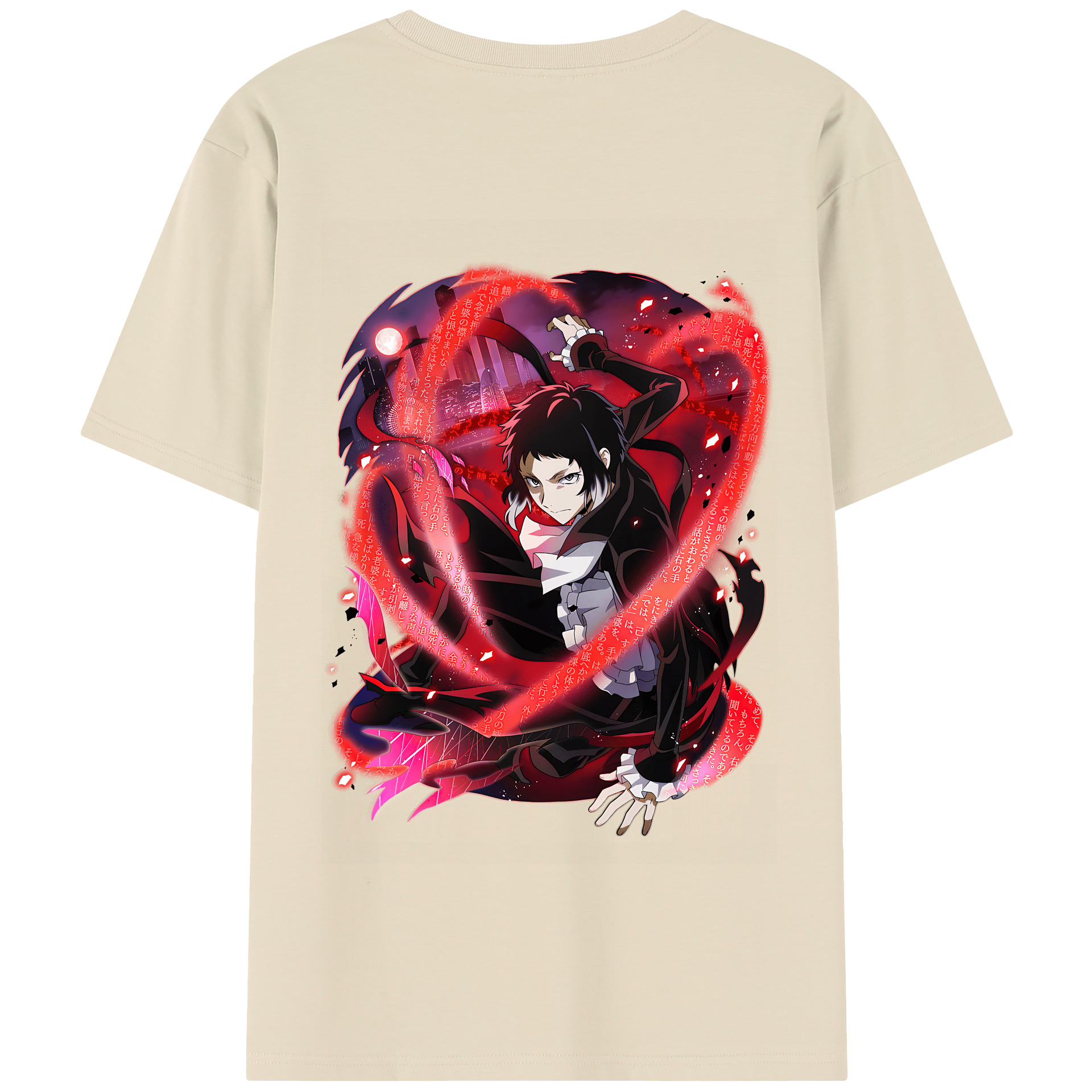（画像用） 文豪ストレイドッグス Bungo Stray Dogs 綿100％半袖Tシャツ（背面プリント）