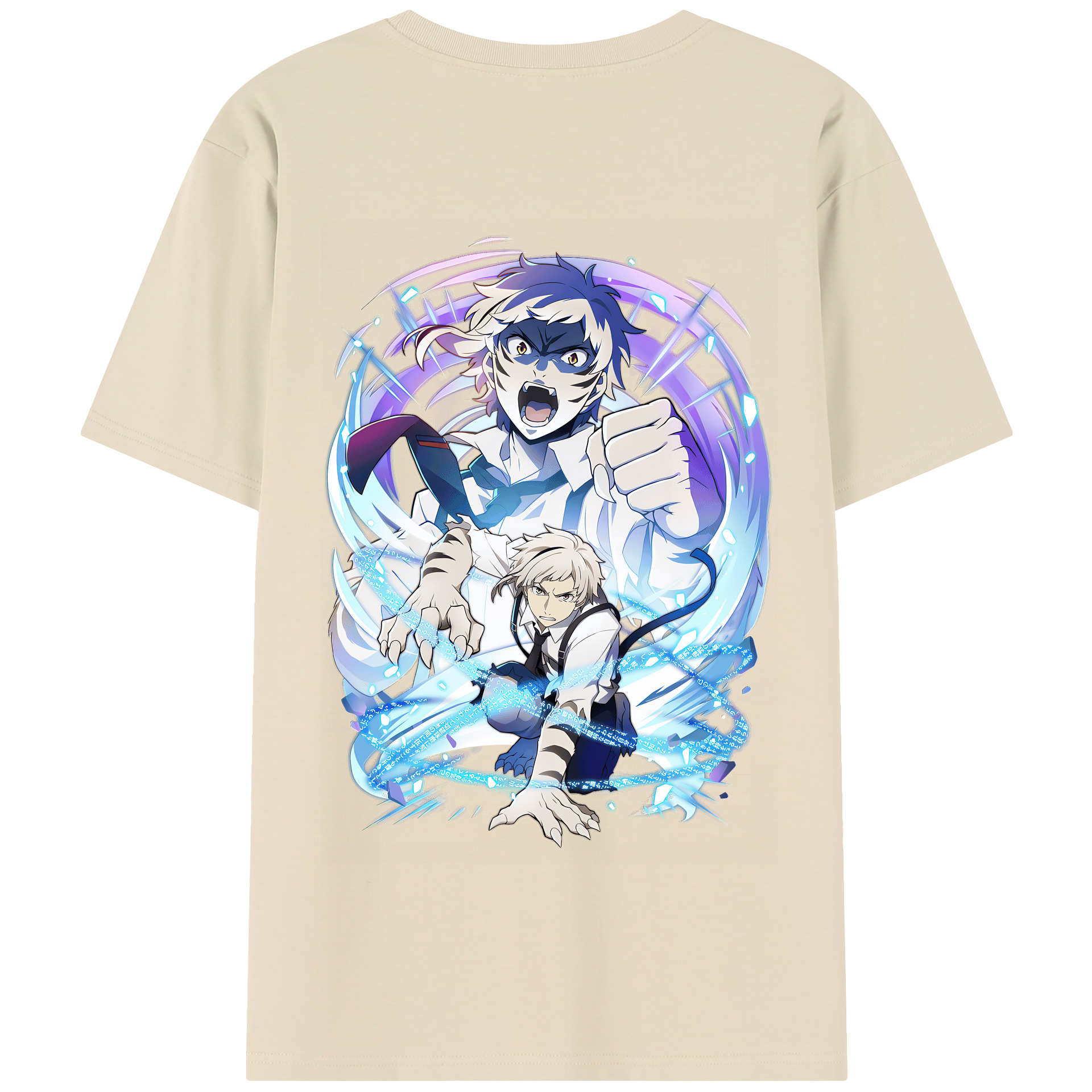 （画像用） 文豪ストレイドッグス Bungo Stray Dogs 綿100％半袖Tシャツ（背面プリント）