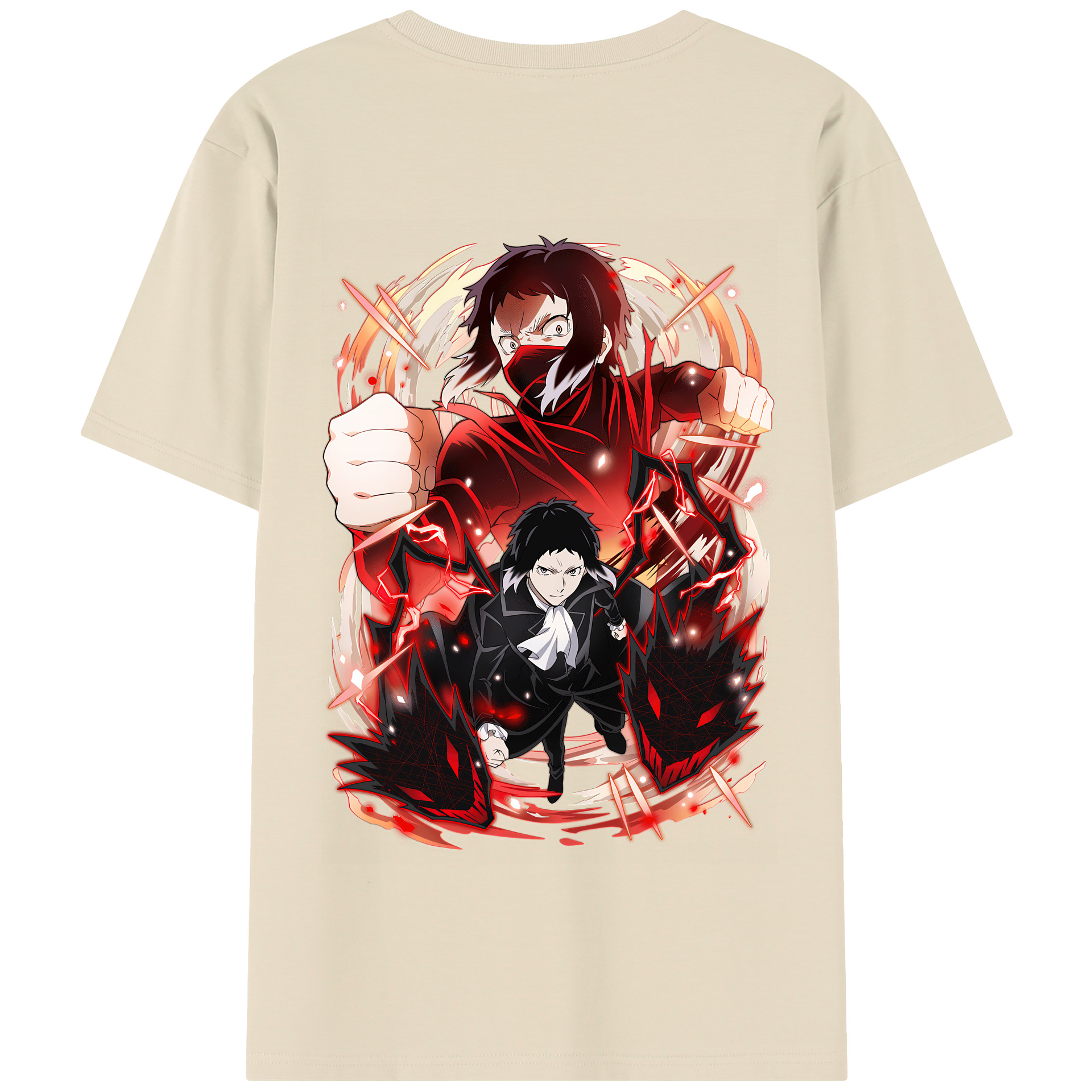（画像用） 文豪ストレイドッグス Bungo Stray Dogs 綿100％半袖Tシャツ（背面プリント）