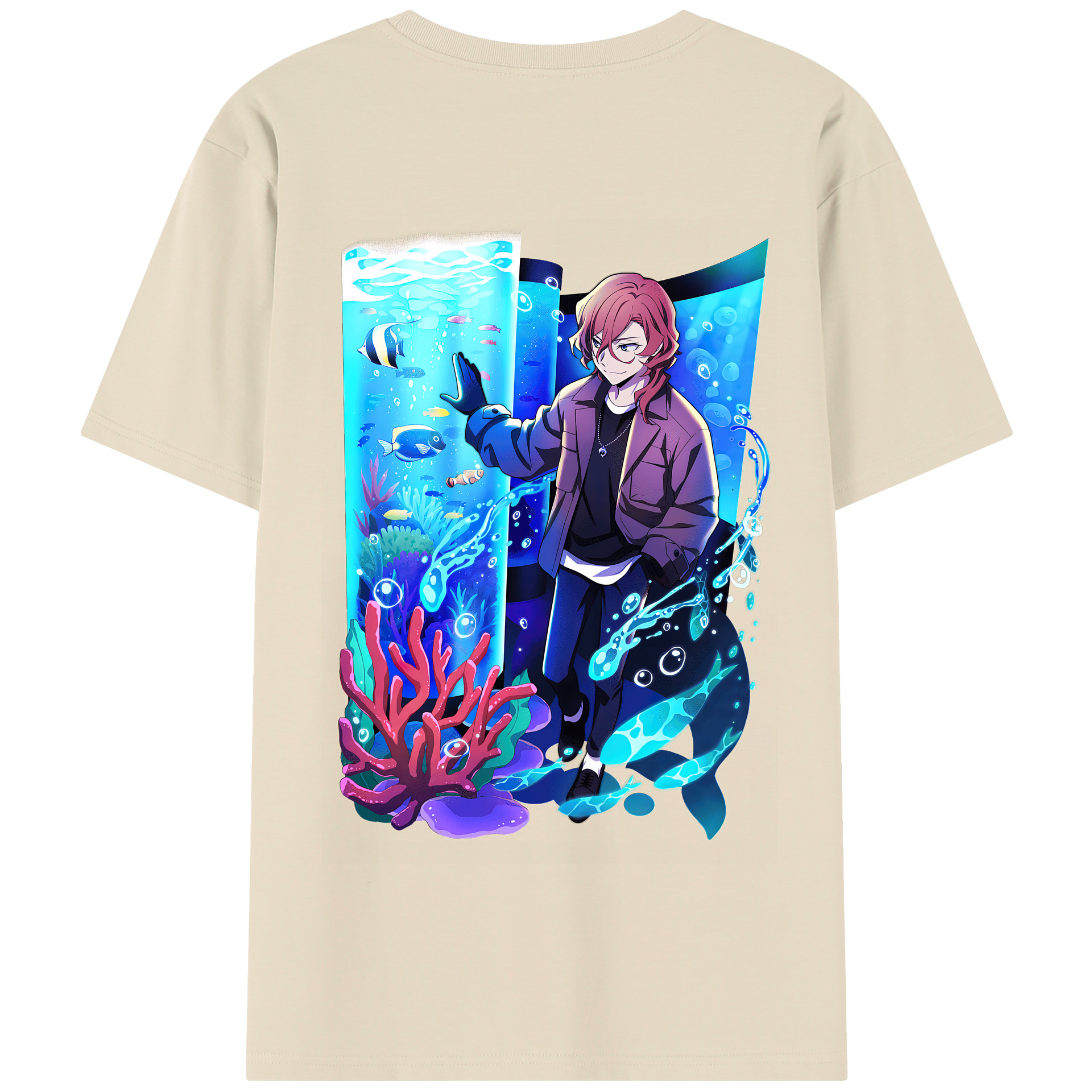 （画像用） 文豪ストレイドッグス Bungo Stray Dogs 綿100％半袖Tシャツ（背面プリント）