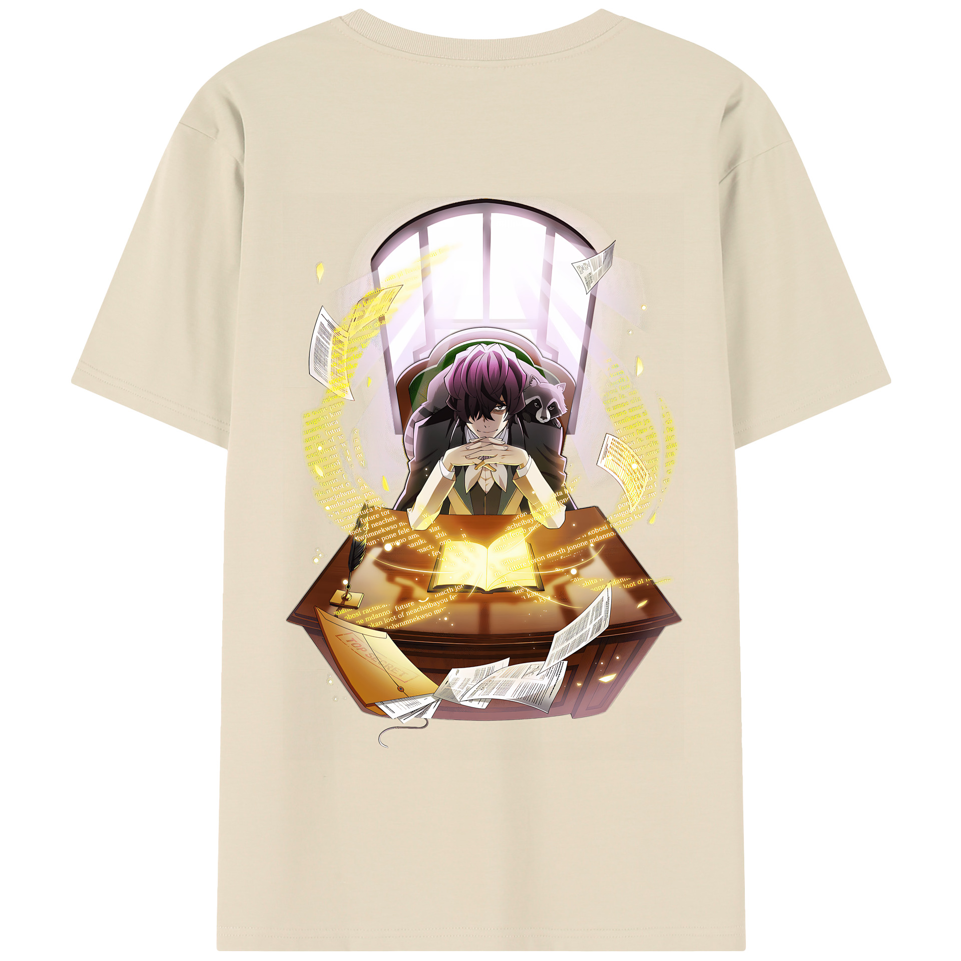 （画像用） 文豪ストレイドッグス Bungo Stray Dogs 綿100％半袖Tシャツ（背面プリント）