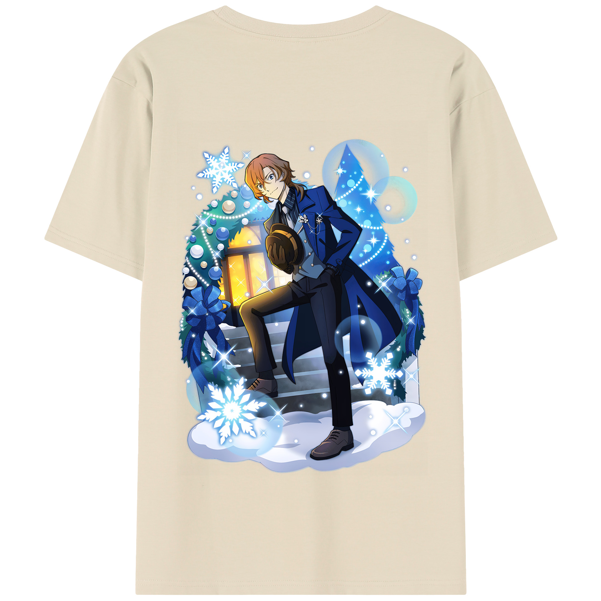 （画像用） 文豪ストレイドッグス Bungo Stray Dogs 綿100％半袖Tシャツ（背面プリント）