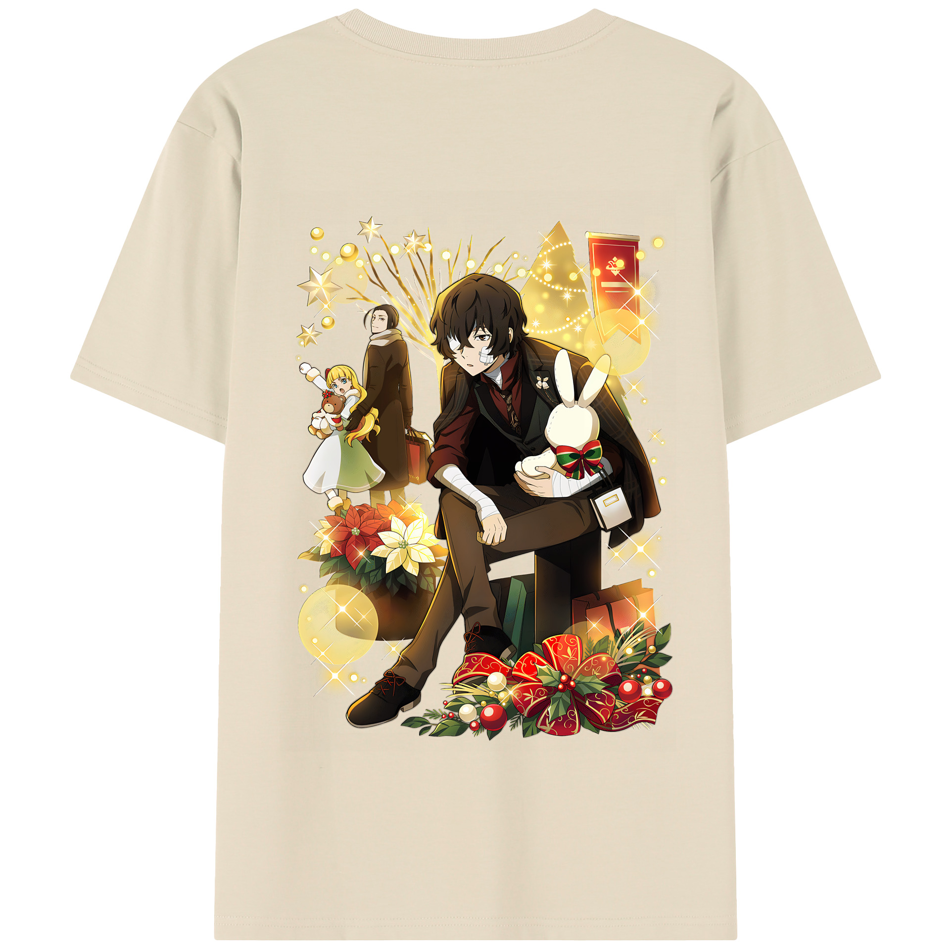 （画像用） 文豪ストレイドッグス Bungo Stray Dogs 綿100％半袖Tシャツ（背面プリント）
