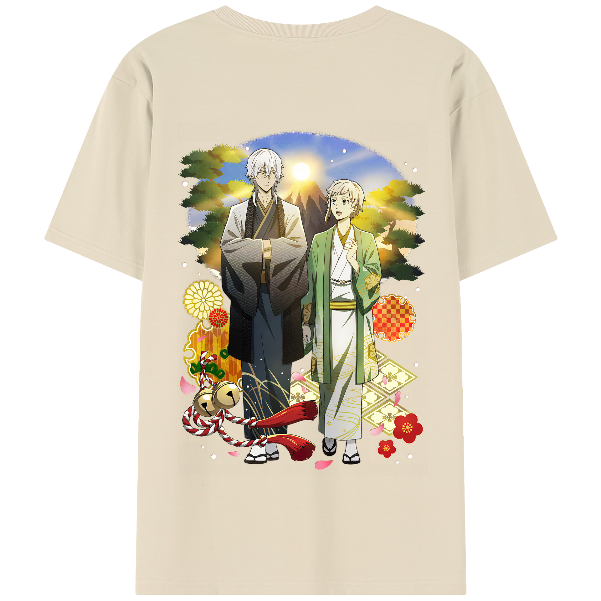 （画像用） 文豪ストレイドッグス Bungo Stray Dogs 綿100％半袖Tシャツ（背面プリント）