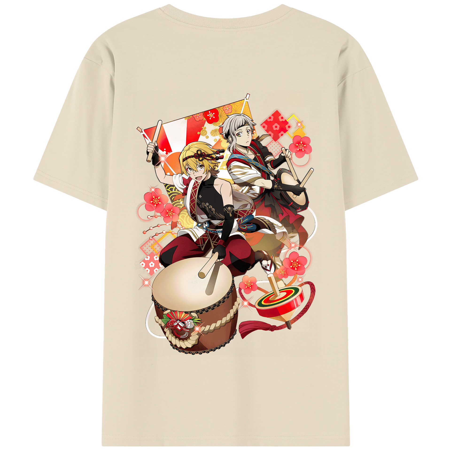 （画像用） 文豪ストレイドッグス Bungo Stray Dogs 綿100％半袖Tシャツ（背面プリント）