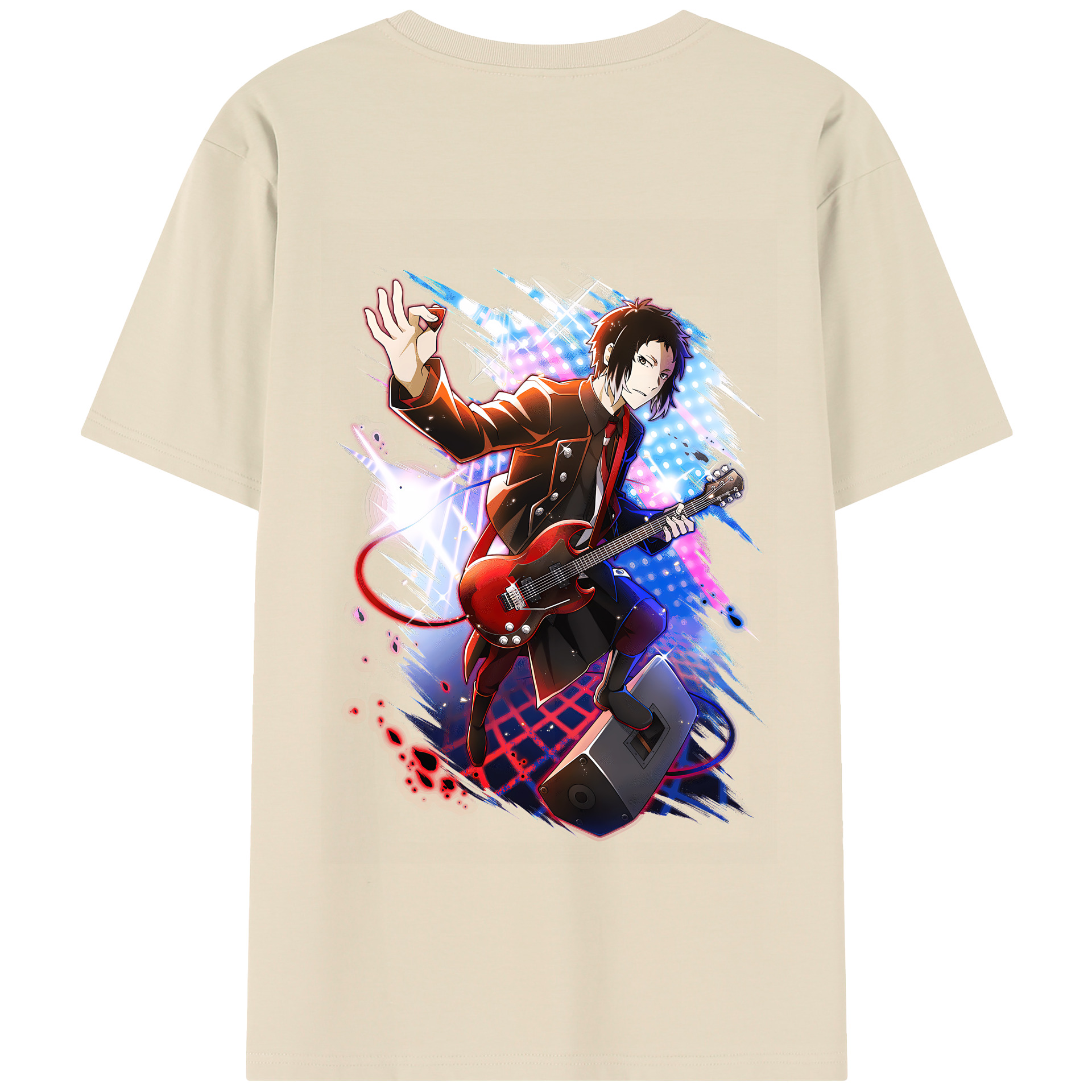 （画像用） 文豪ストレイドッグス Bungo Stray Dogs 綿100％半袖Tシャツ（背面プリント）