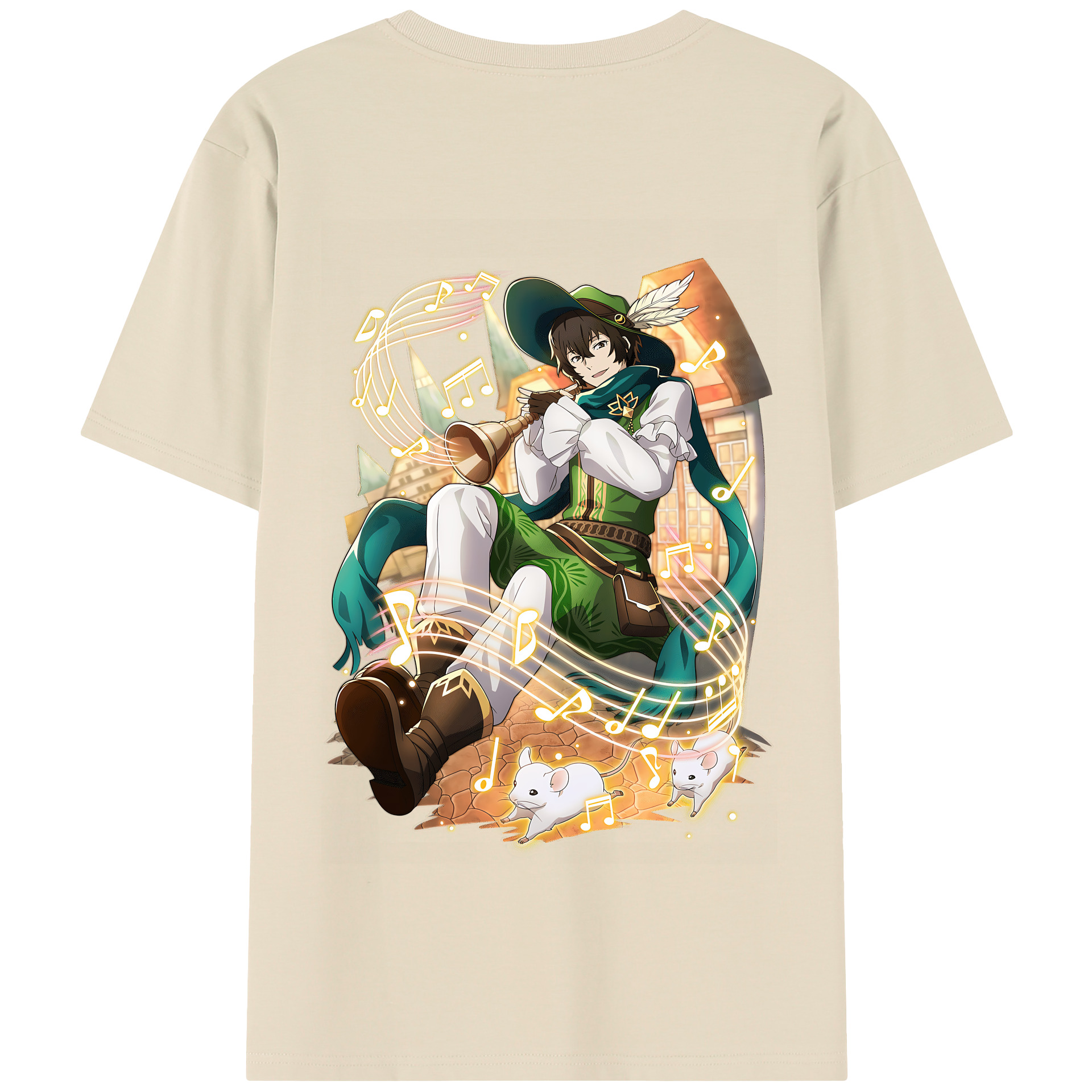 （画像用） 文豪ストレイドッグス Bungo Stray Dogs 綿100％半袖Tシャツ（背面プリント）