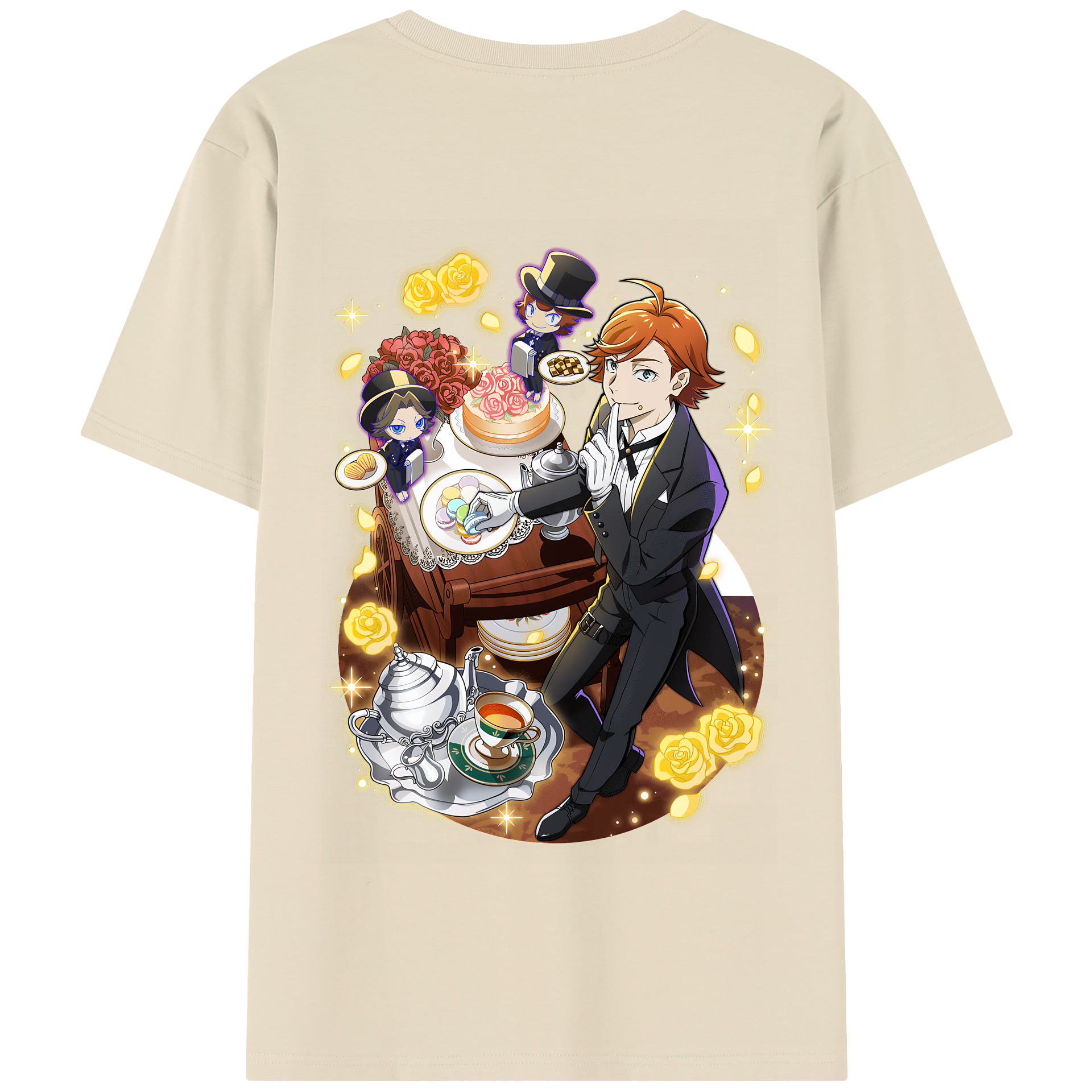 （画像用） 文豪ストレイドッグス Bungo Stray Dogs 綿100％半袖Tシャツ（背面プリント）